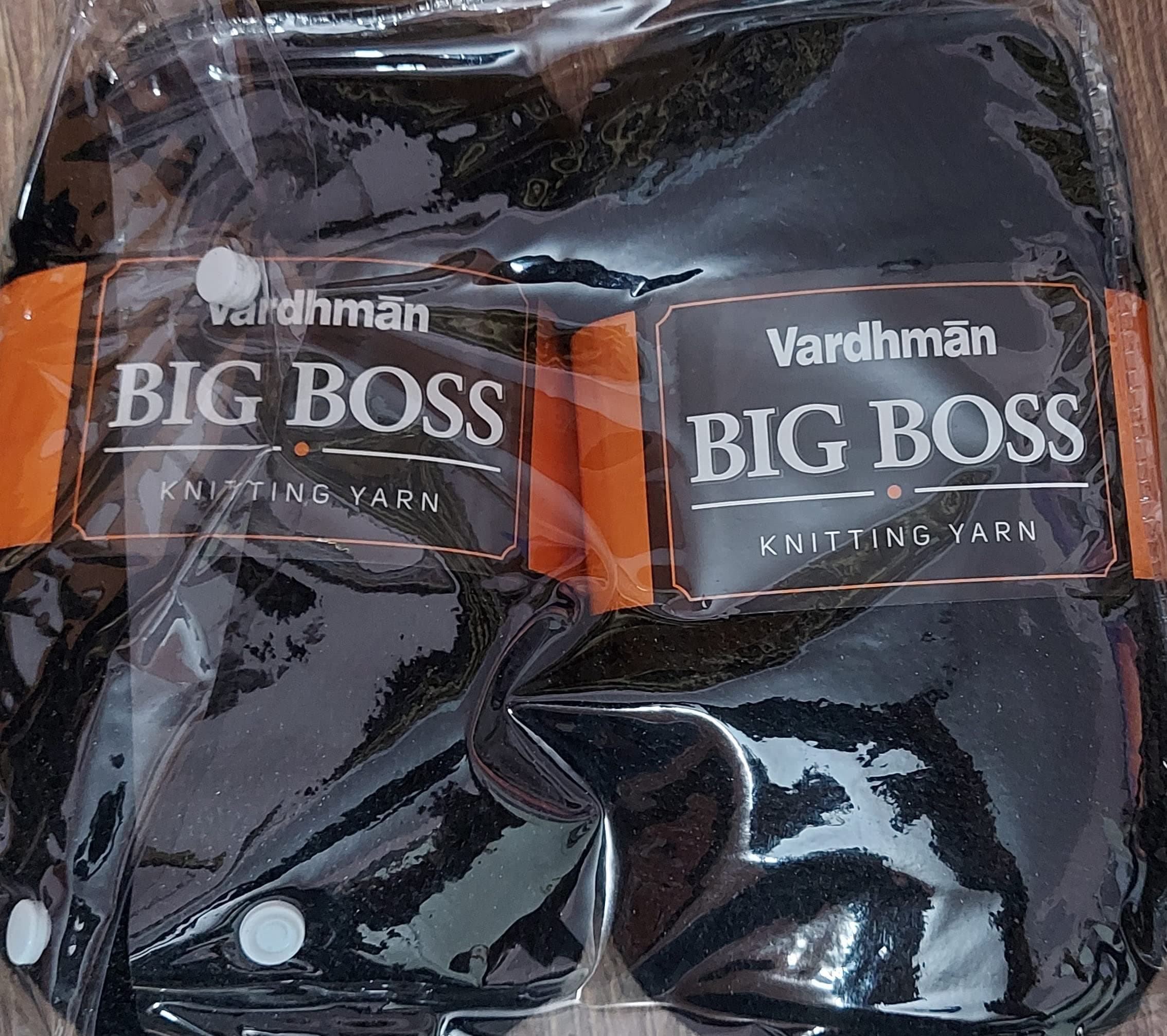 Vardhman Original Wool Big Boss Soft Fingering Hand Knitting Dyed Black Shade Wool Crochet Hook Yarn (400 Grams)