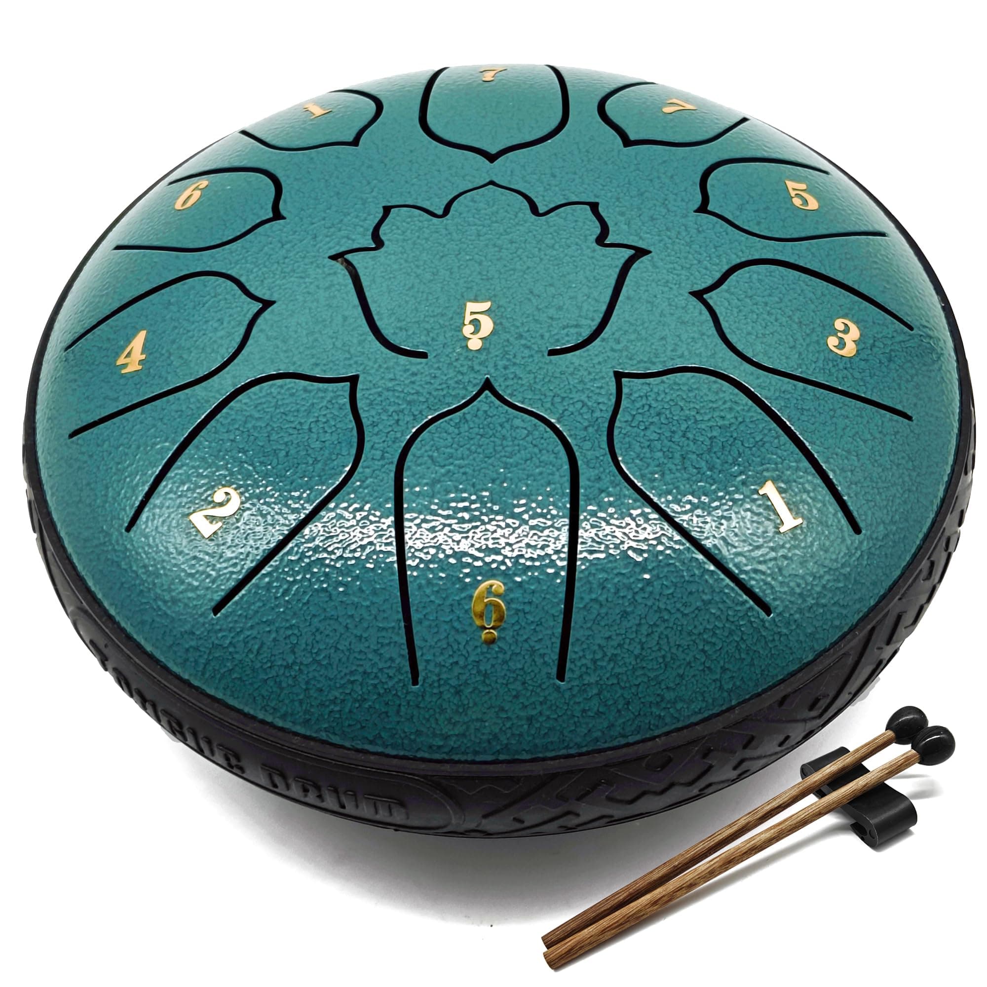 Rain Drum for Outside Garden, 6-Inch Steel Tongue Drum with 11 Notes, Panda Drum Handpan Percussion Instrument, Includes Soft Bag, Music Book, and Mallets, Ideal for Meditation, Yoga, and Relaxation