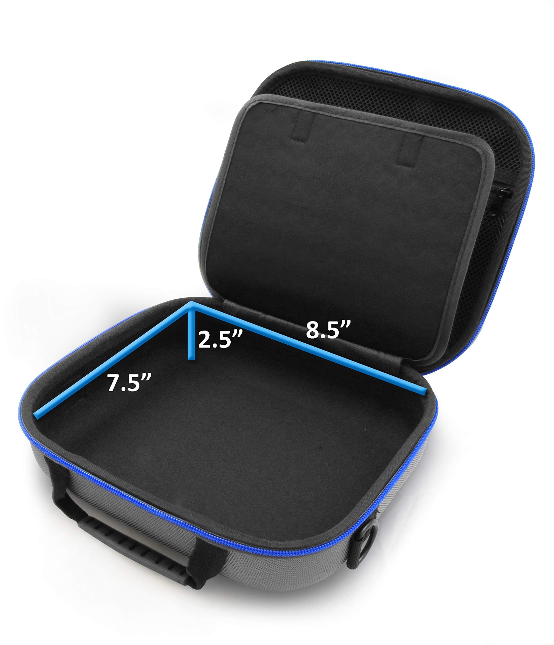 CASEMATIX Travel Case Compatible with Zoom H8 Handy Recorder - Hard Shell Carrier for Audio Recorder and Accessories with Adjustable Shoulder Strap, Padded Divider & Accessory Storage - CASE ONLY