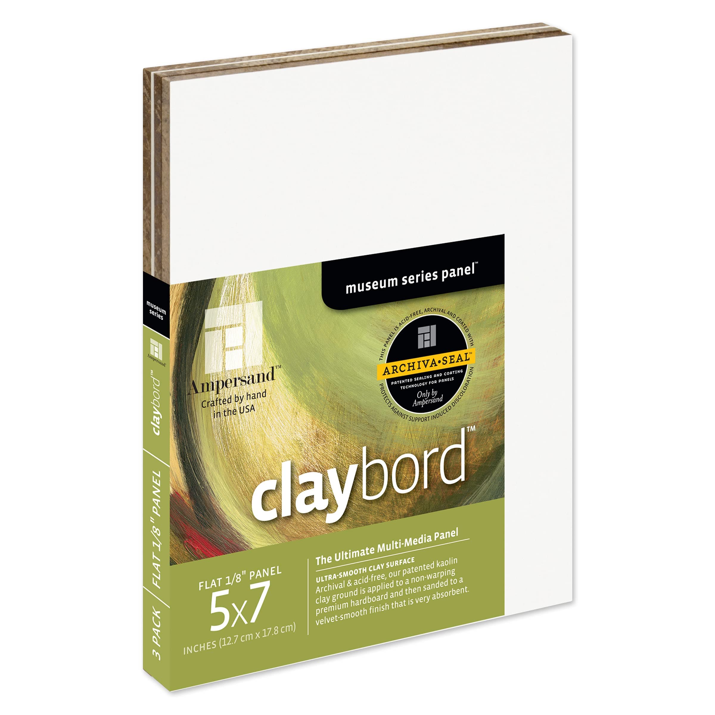 Ampersand Claybord 5 in. x 7 in. pack of 3