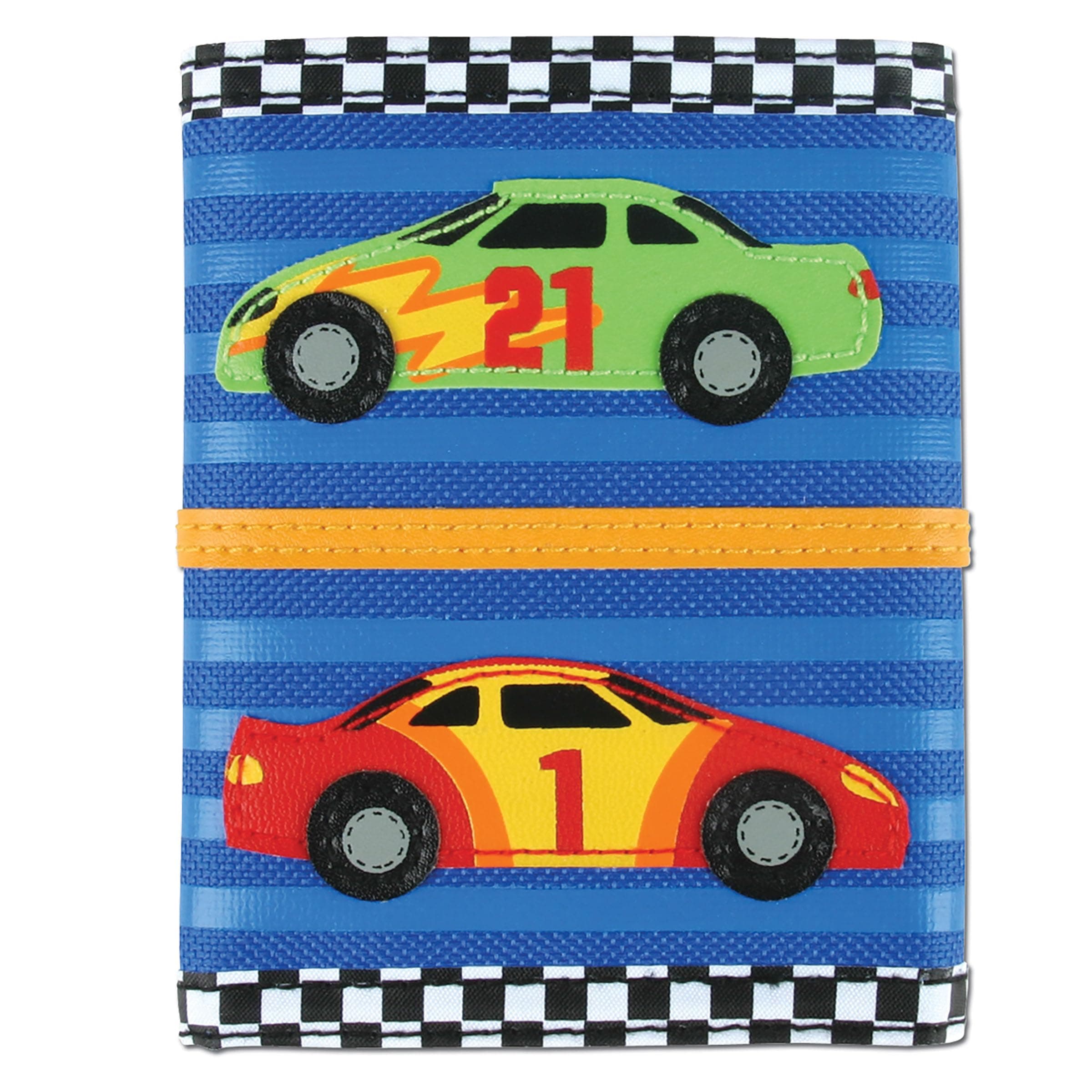 Stephen Joseph Race Car Cartoon Wallet for Kids - Slim Trifold Toddler Wallet with Zippered and Mesh Pockets - Front Pocket Card Coin Holder - Printed Purse, Ideal Gifts for Children