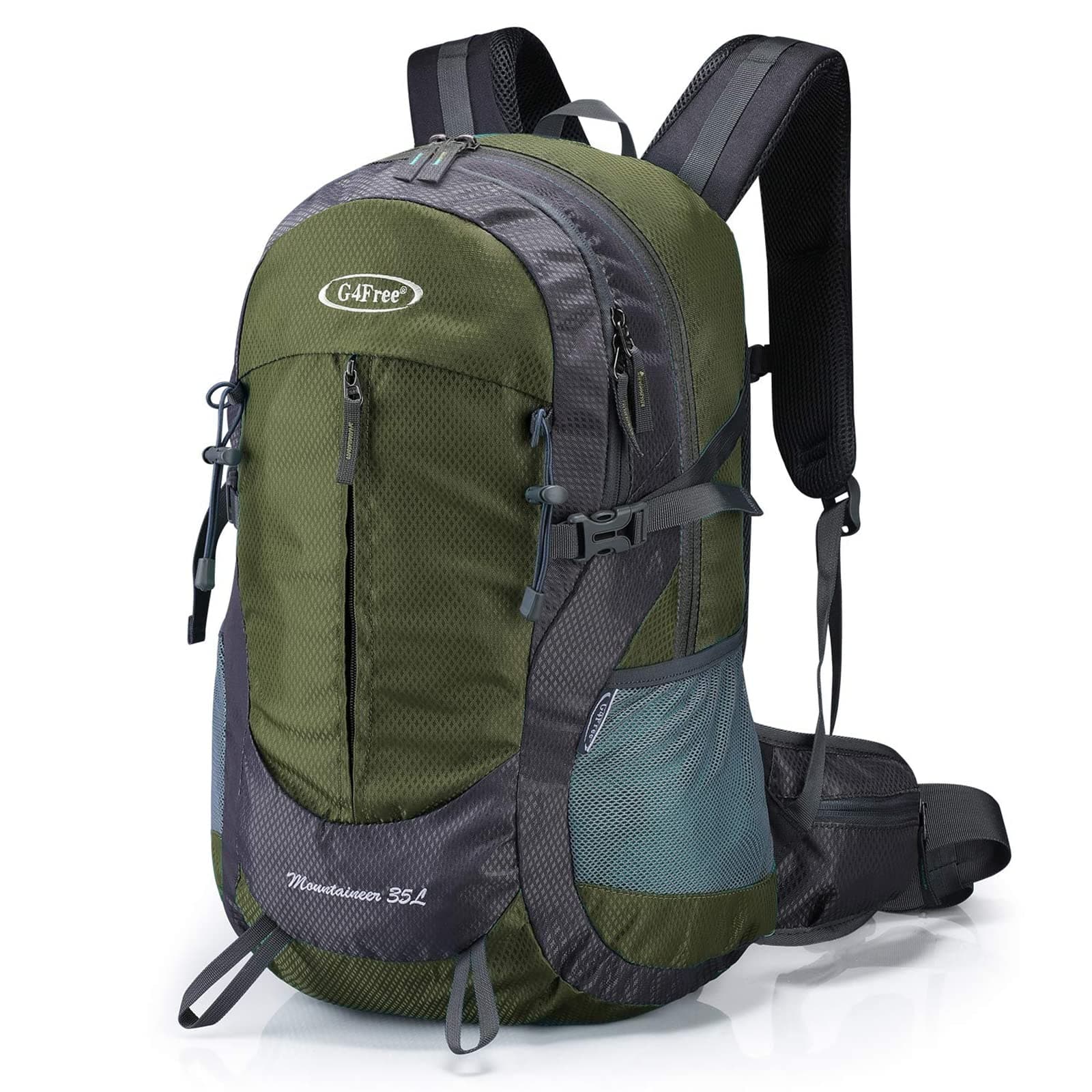 G4Free 35L Hiking Backpack Water Resistant Outdoor Sports Travel Daypack Lightweight with Rain Cover for Women Men