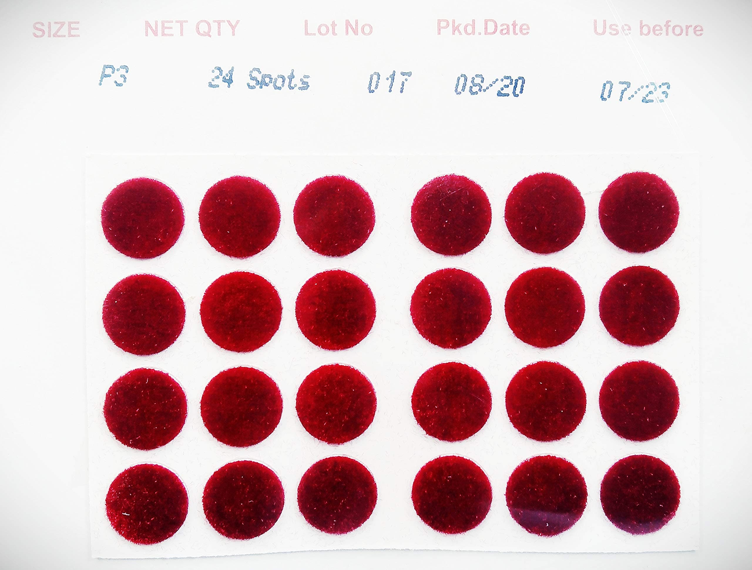Eyetex pallavi bindi P3 Maroon (Pack of 10 flaps)+ Fancy designer bindis 1 card