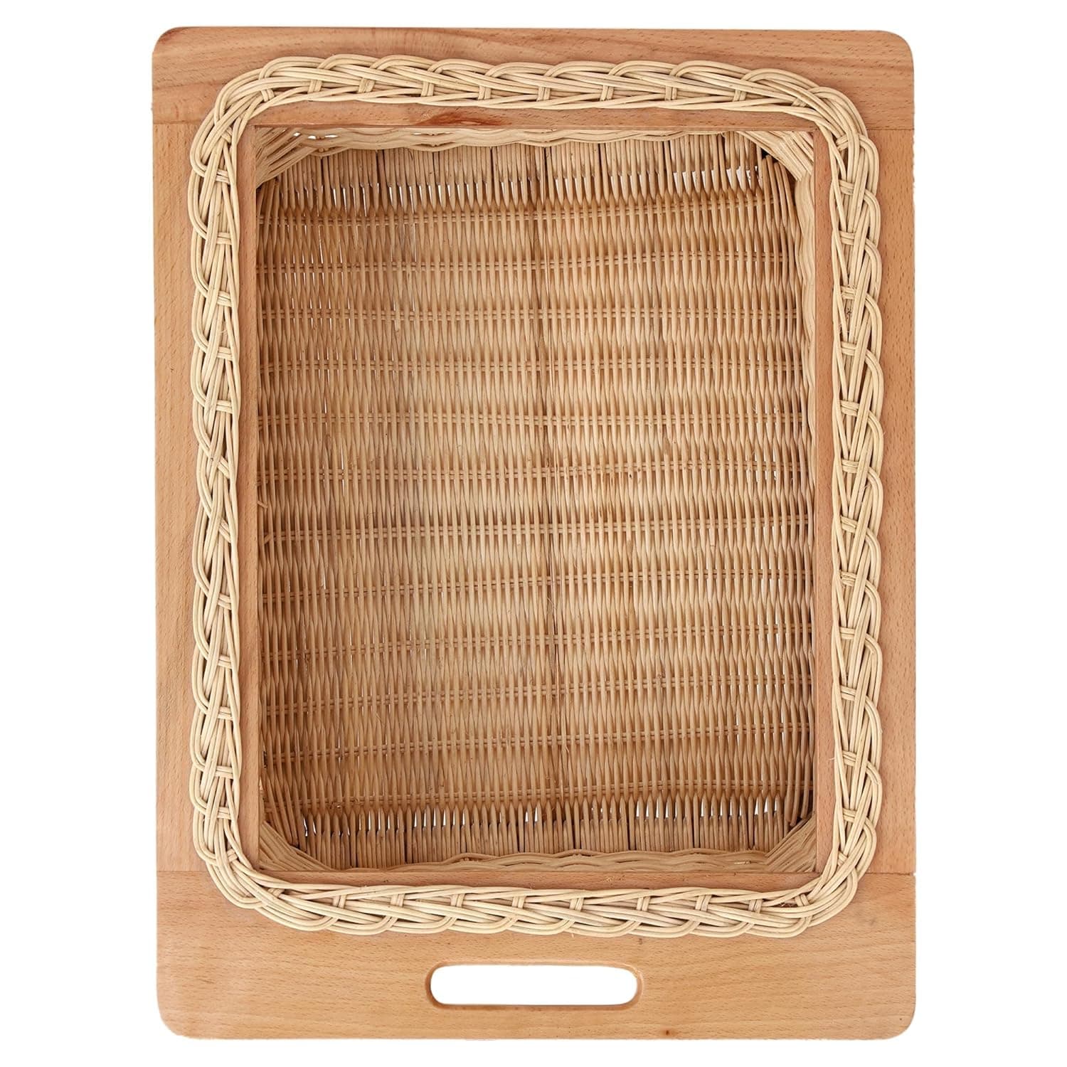wudflex Wicker Basket for Modular Kitchen For Storing Vegetables and Fruits (Size: 15 W Inches Including Channel)