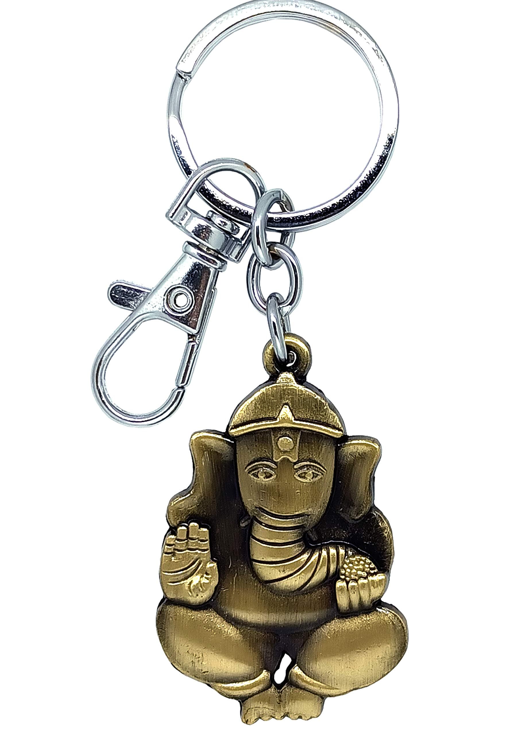Get Fatang Ladoo Ganpati Dual Sided Keychain for Car, Bike and Home Keys