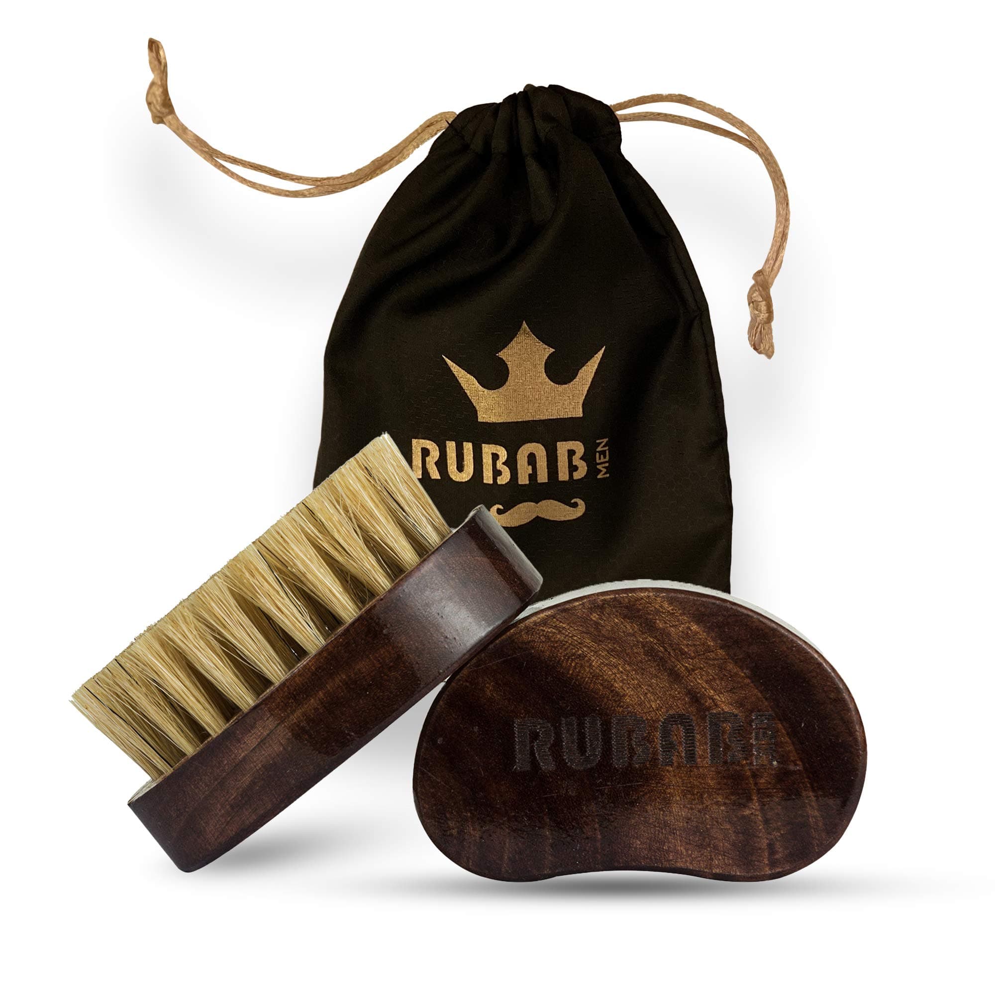 RUBAB MEN 100% Boar Bristle Beard Brush for Men| Ideal for Daily Beard Use
