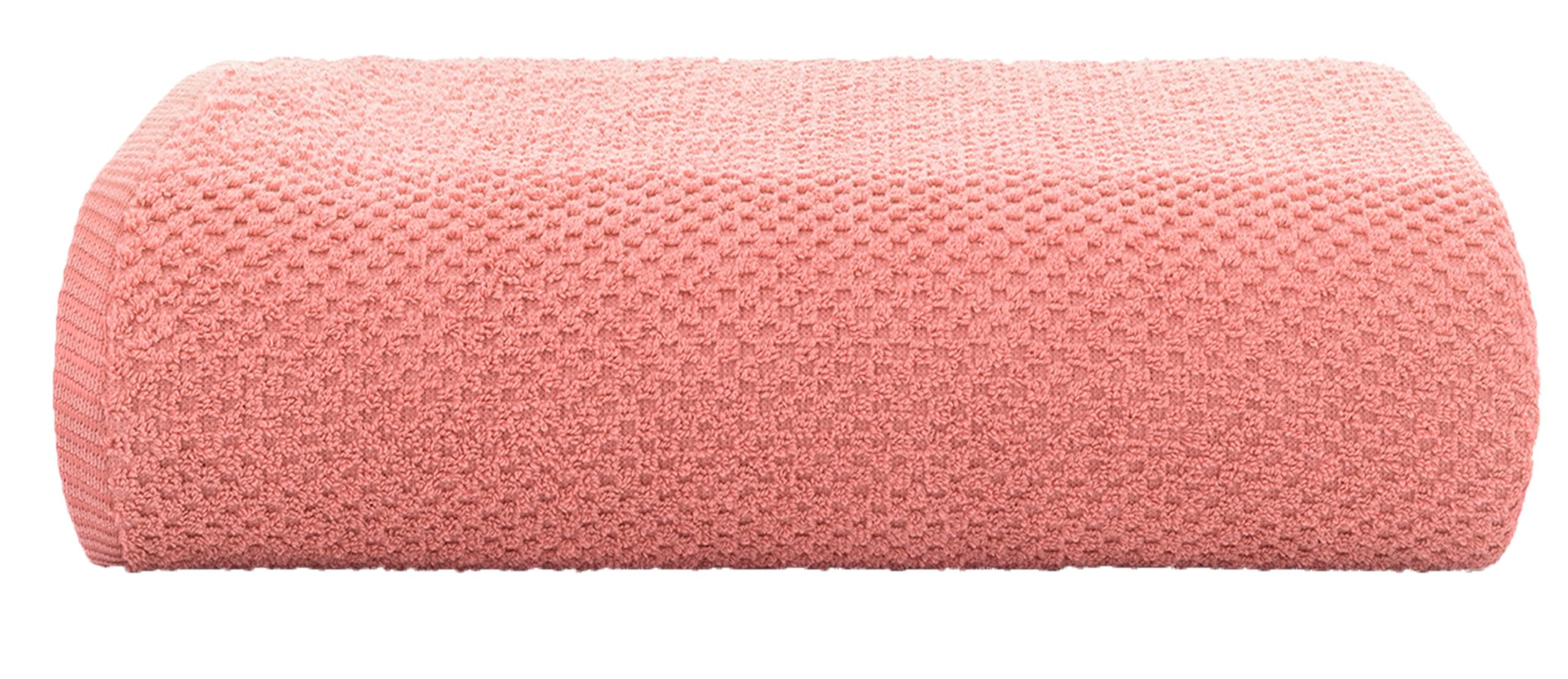 Casa Copenhagen - Egyptian Cotton Popcorn 1 Pcs Large Bath Towel (75 X 150cm) Colour : Malibu Peach