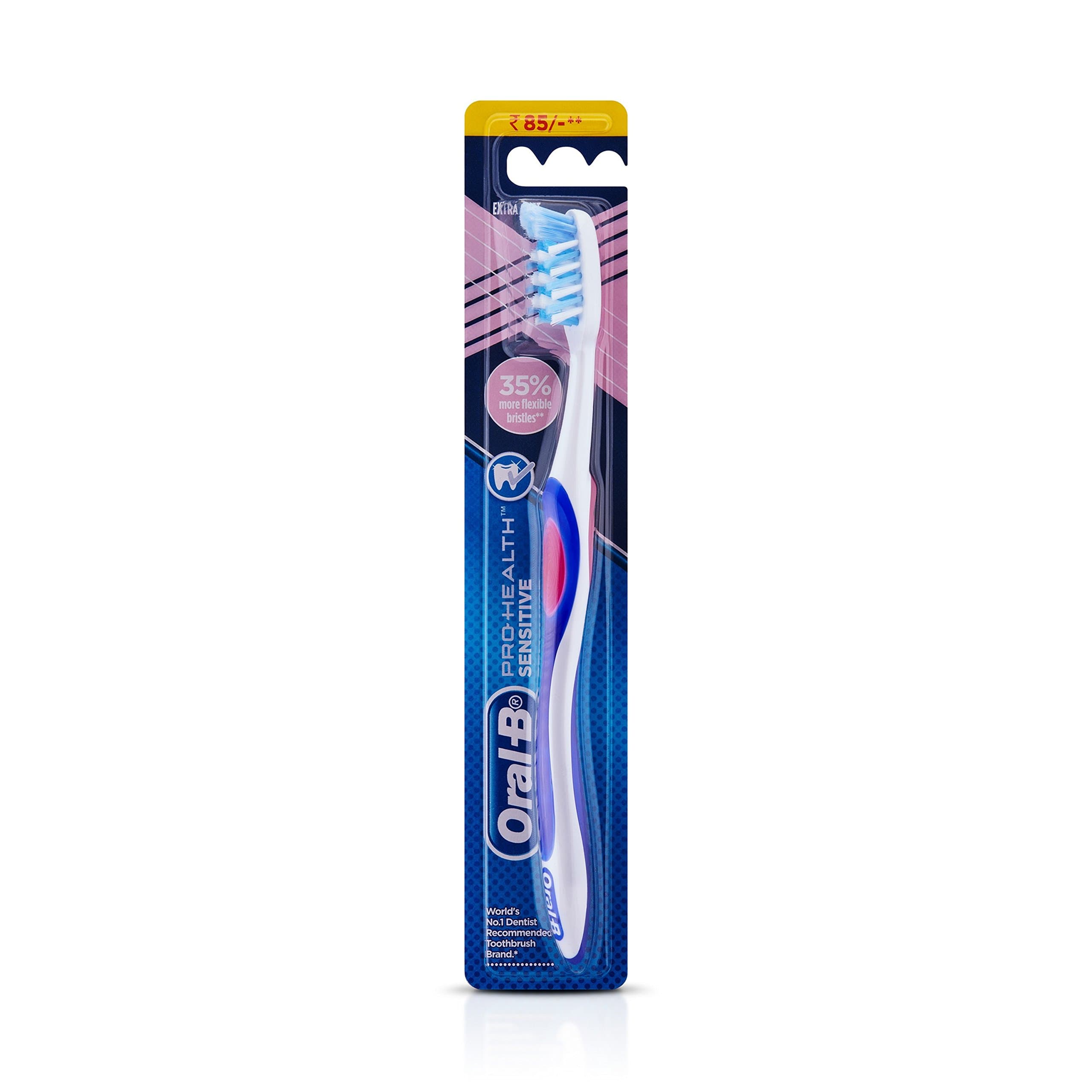 Oral-B Crisscross Sensitive Ultrathin Extra Soft toothbrush For Adults, Extra Soft Bristles, Gentle Yet effective clean, Oral B Dentist Recommended Brand (Pakc of 1)