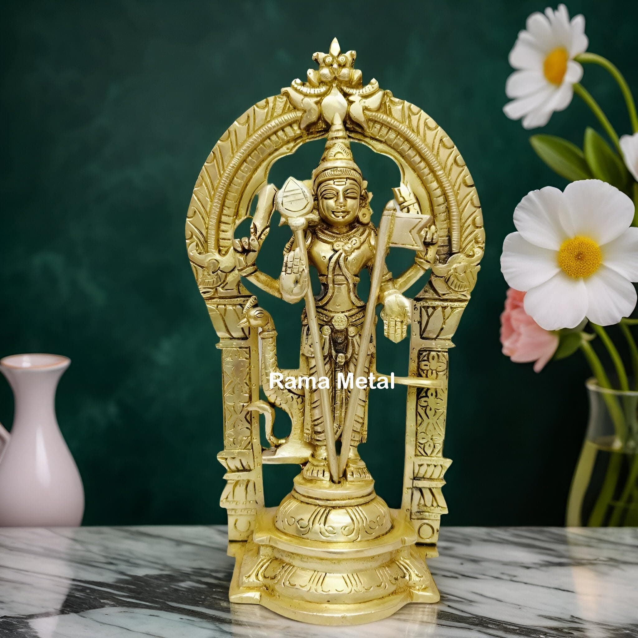 RAMA METAL Brass MURUGAN Statue (109)