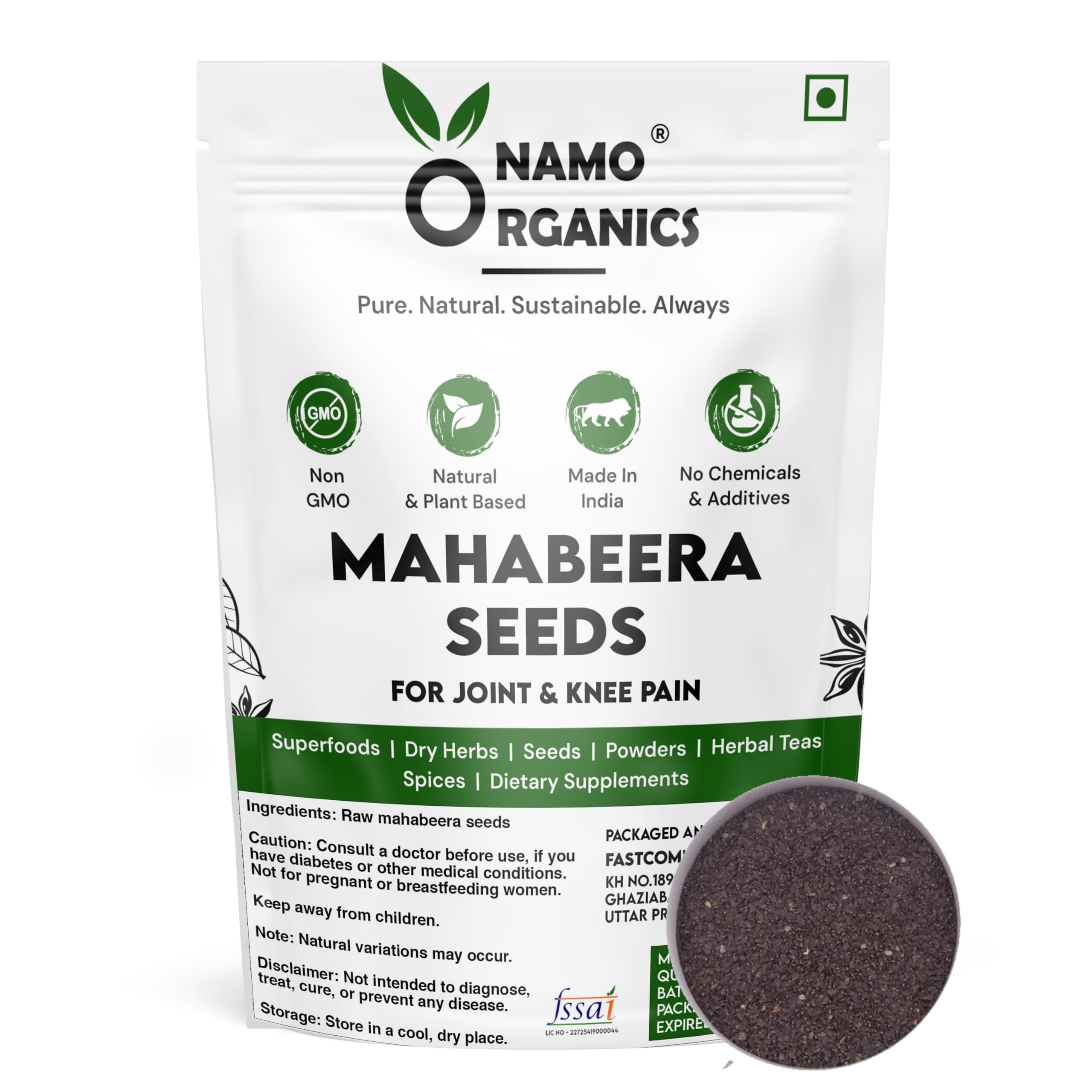 Namo - Mahabeera Seeds 400g - 100% Sortex Cleaned - Mahabeera Ginjalu - for Knee & Joint Pains