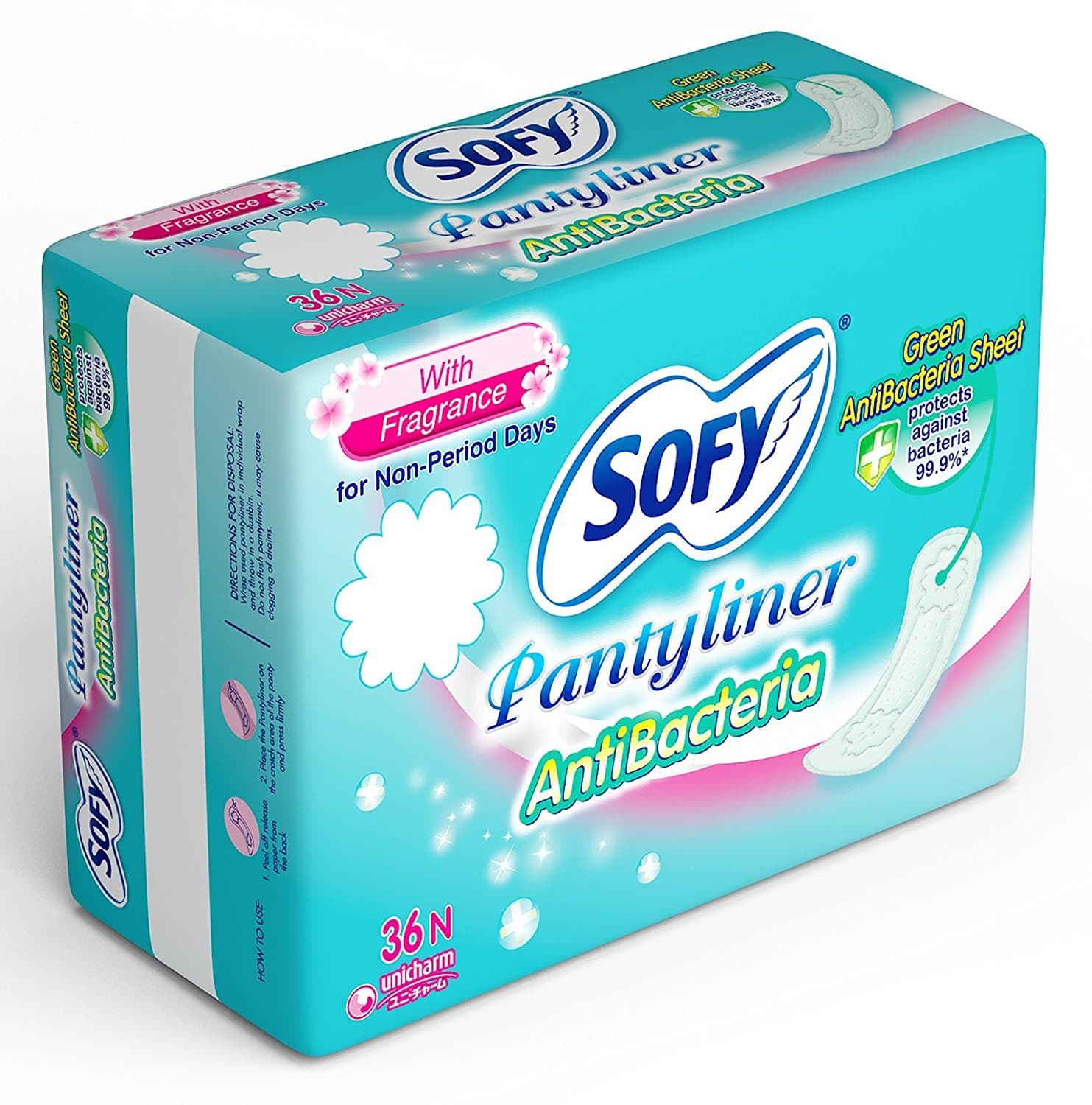 Sofy Anti Bacteria Panty Liner - Pack Of 72 Pieces(Set Of 2)