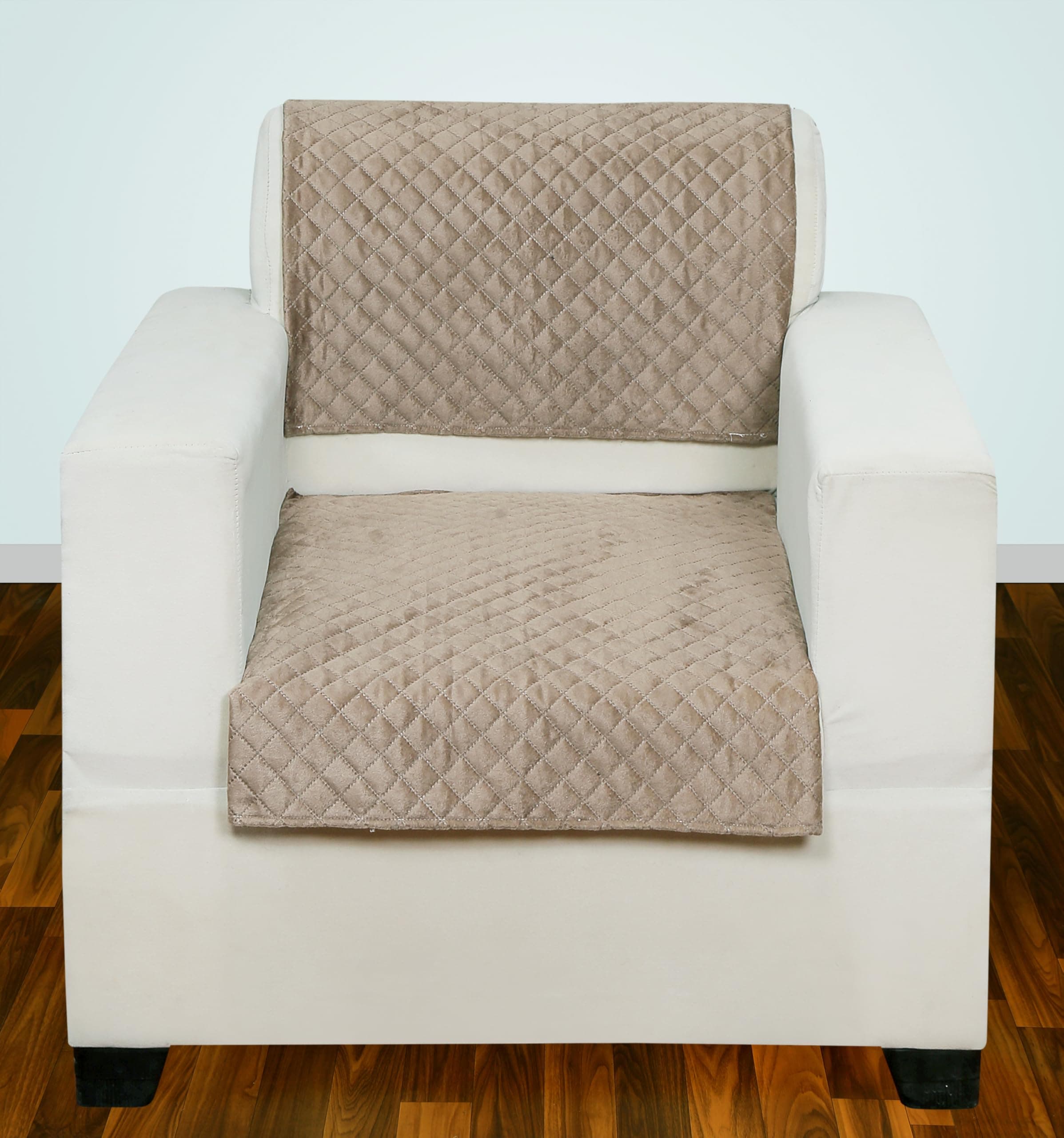 FABRIGAANZA Printed Sofa Seat Cover for 5 Seater | Heavy Antiskid Backing | Quilted Velvet | Machine Washable | Durable Sofa Seat Runner for Couch, Living Room (3 Seater + 2 Seater) P1
