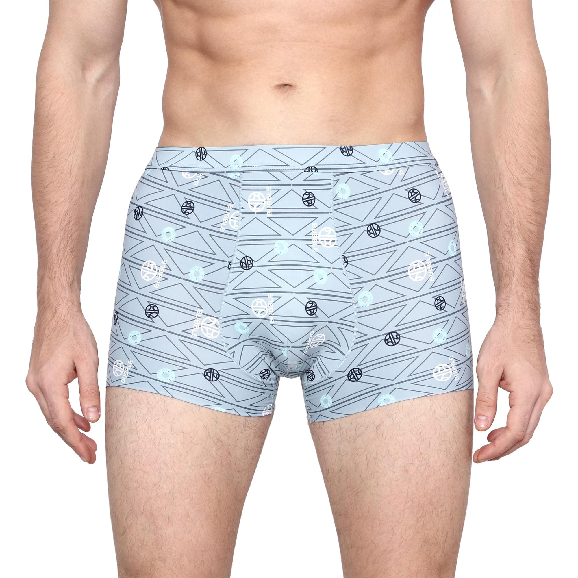QUDDY Men's Casual Style Off White Micro Modal Regular Fit Printed Antimicrobial Trunks Active Trunk Anti Microbial, Comfortable Underwear for Everyday Multicolor2 Boxer Briefs (Size:-M)