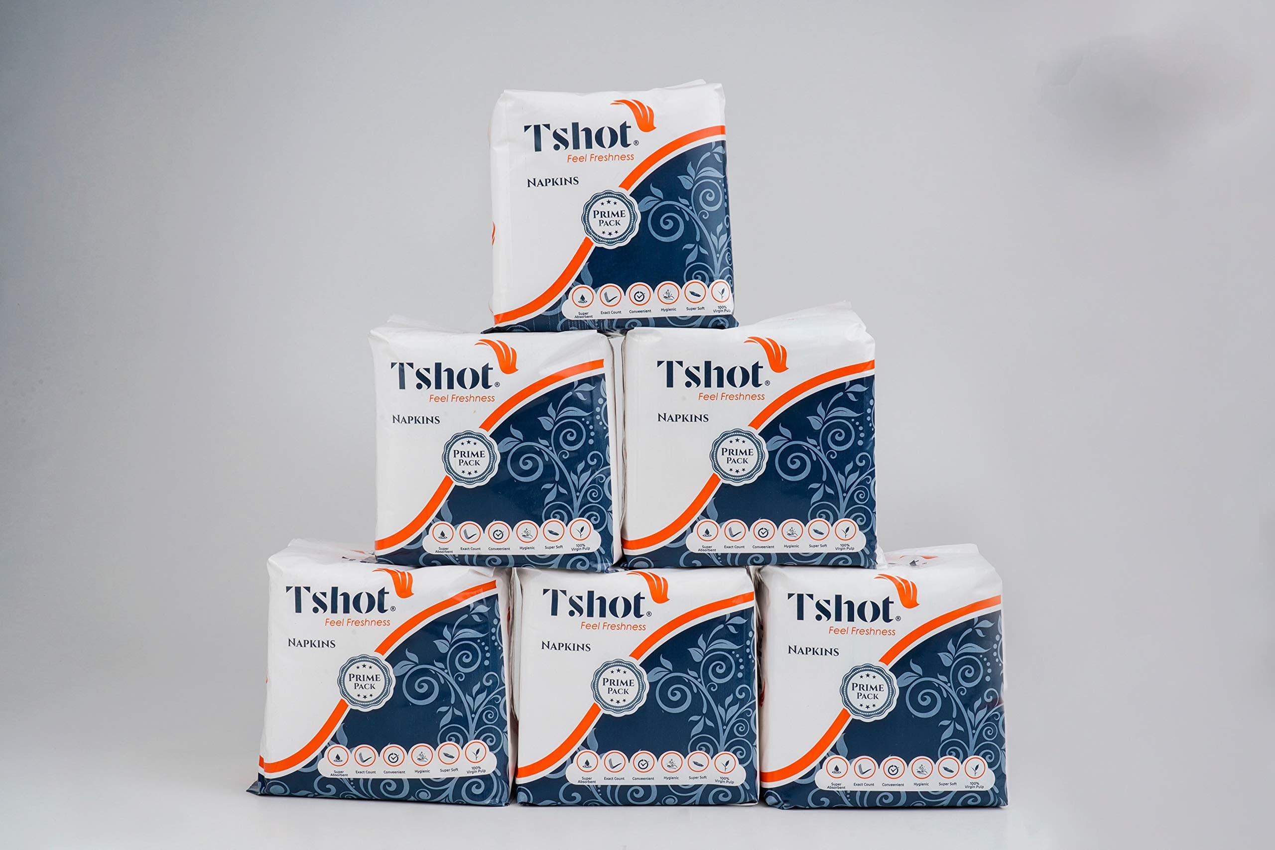 Tshot PRIME PACK Soft Facial Tissue Paper (Each Pack 100 Tissue ) (Pack Of 6)