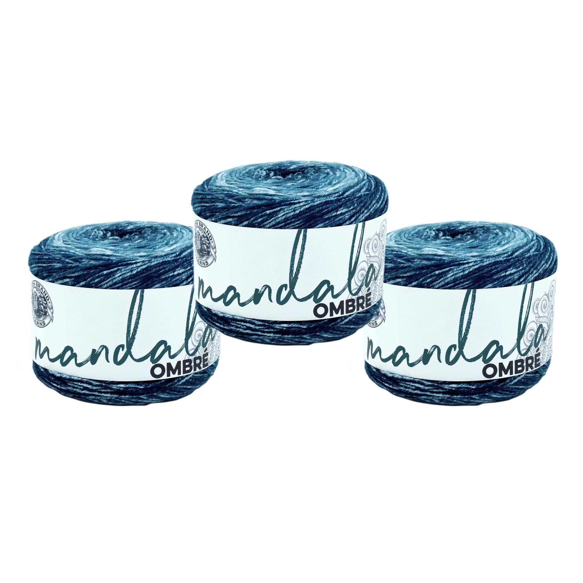 (3 Pack) Lion Brand Yarn 551-204 Mandala Ombre Yarn, Harmony
