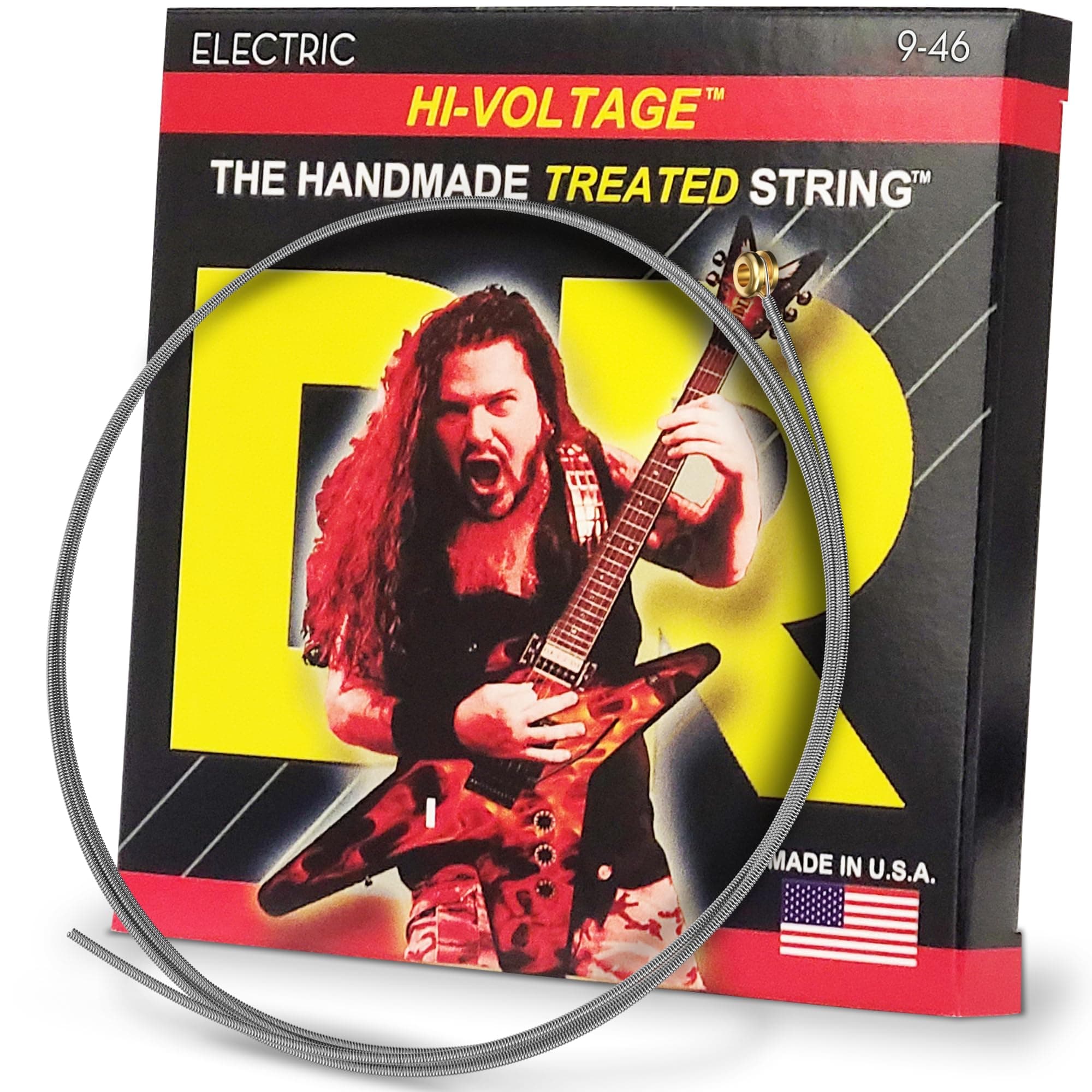 DR Strings Guitar Electric Strings, Dimebag Darrell Signature, Treated Nickel-Plated, 9-46