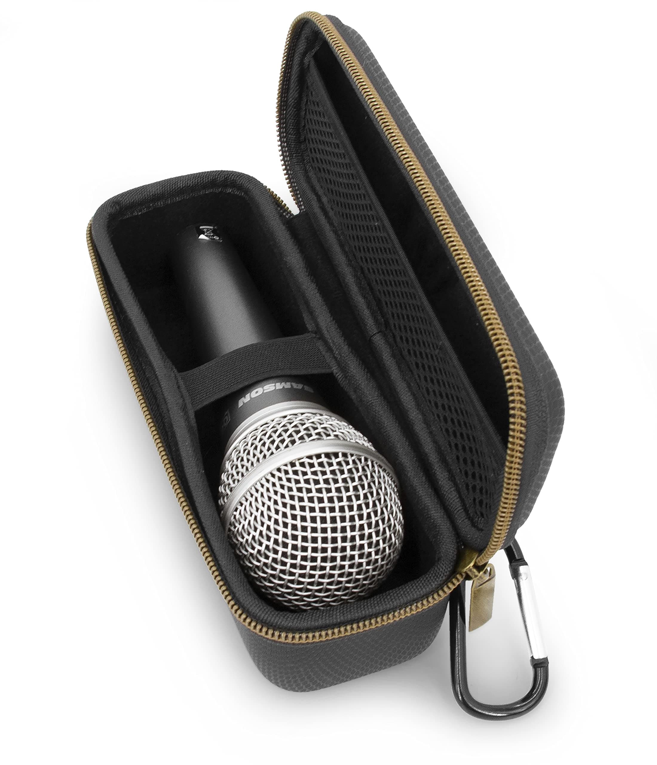CASEMATIX Single Microphone Case Compatible with Wired Microphone Models up to 6.75ââ‚¬Â Maximum, Ultra Compact Mic Case Fits Singing, Vocal Dynamic Handheld Wired Microphones