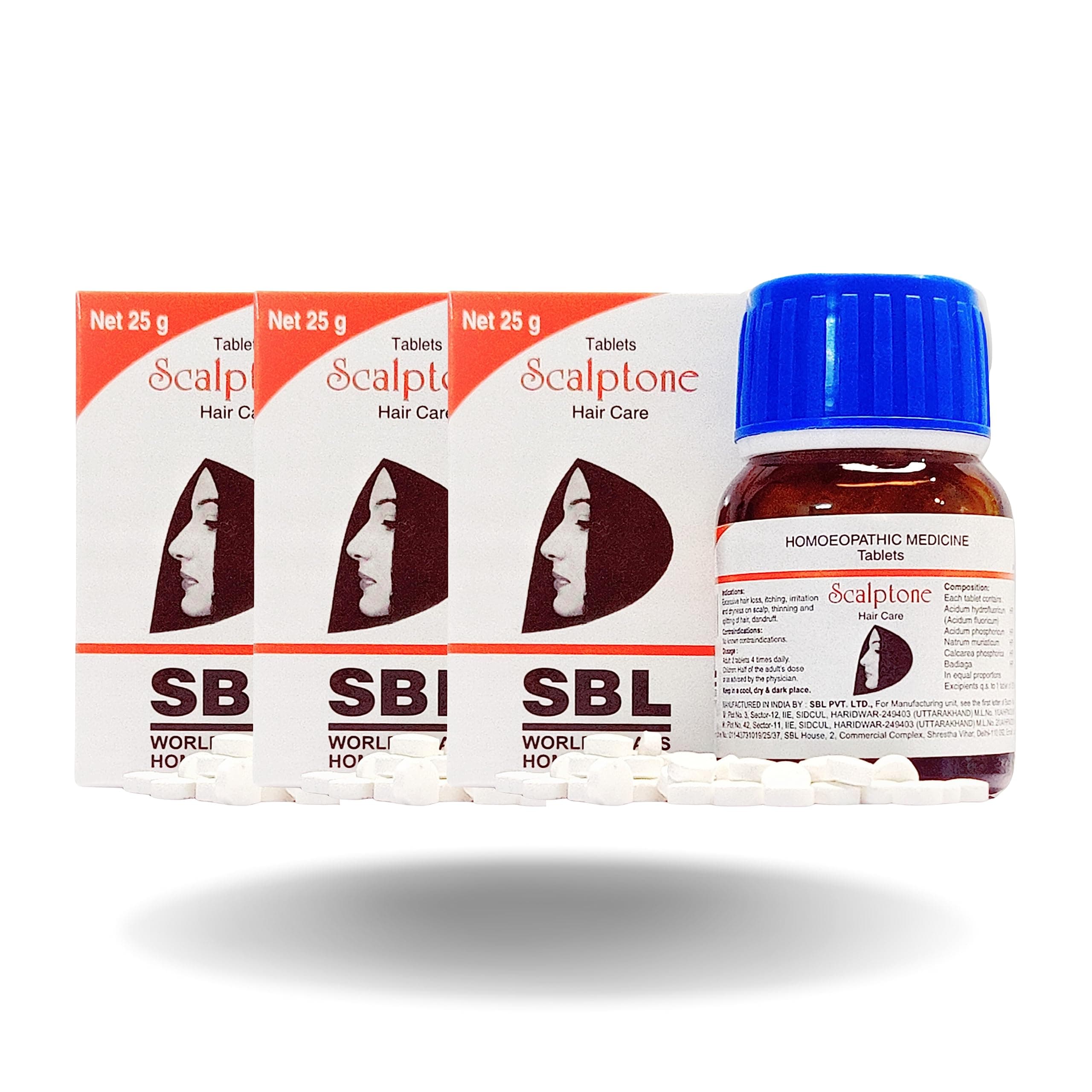 HOMEOLAV Sbl Scalptone Tablet For Hair Care || Pack Of 3, 25 Grams