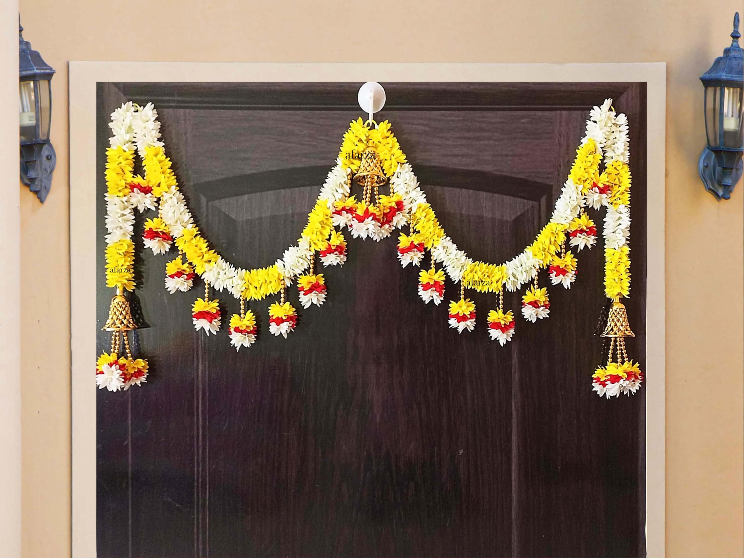 afarza Toran For Main Door Latest Home Decoration Entrance Hanging Handmade Bandarwal Gift Item, 106.7 Cm, Multicolour