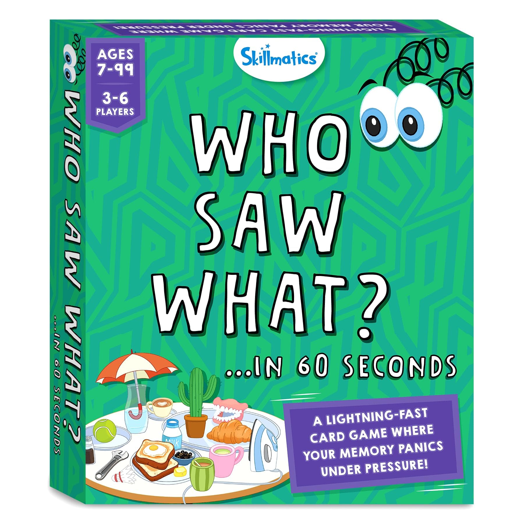 Skillmatics Who Saw What? in 60 Seconds – Memory Card & Board Game for Kids