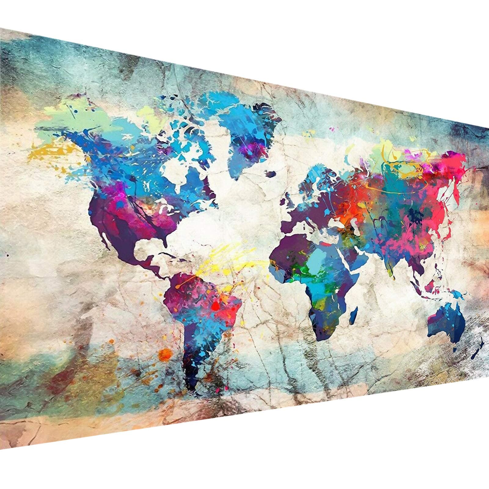 YALKIN Diamond Painting Kits for Adults, Yalkin DIY Large 5D Diamond Painting World Map (31.5 X 15.7 Inch) Paint by Number with Gem Art Drill Dotz Diamond Painting Kits for Kids for Home Wall Décor