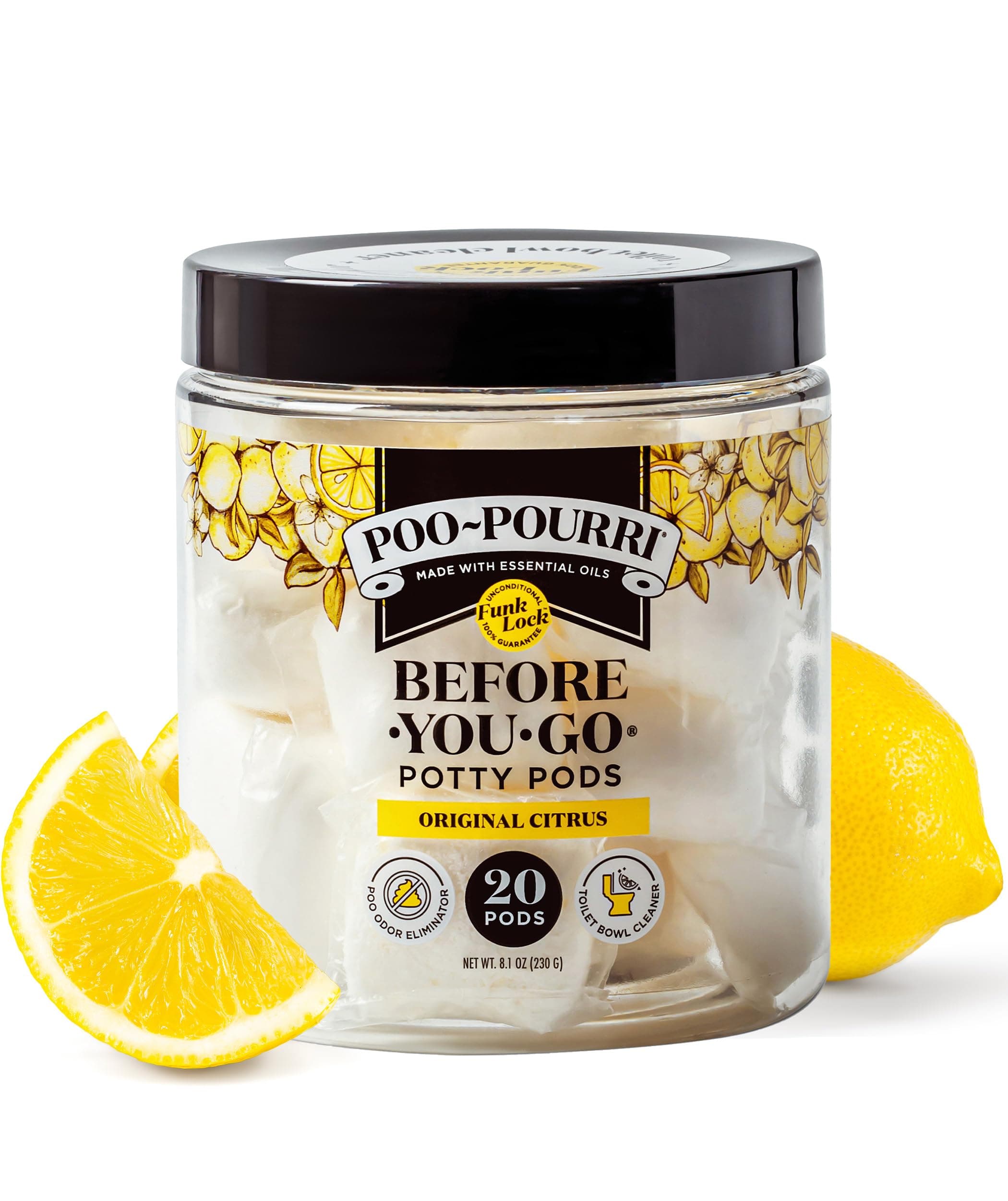 Poo-Pourri - Original Citrus, 20 Count Lemon, Bergamot & Lemongrass Pre-Potty Capsules