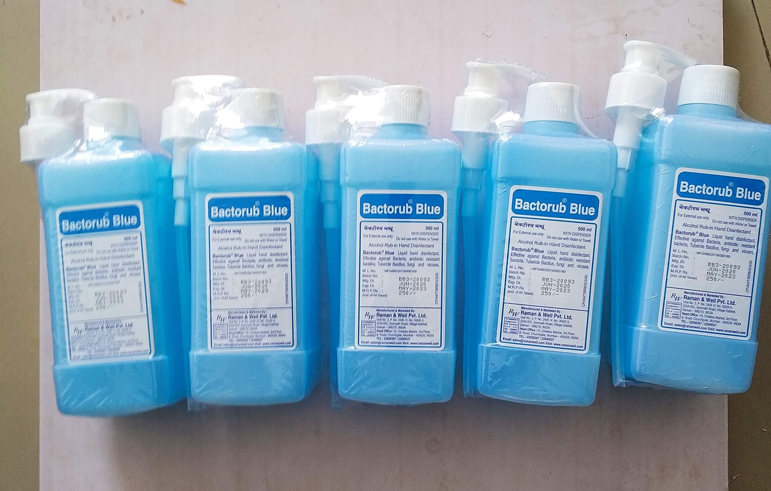 Handrub Blue 500ml Pack of 5