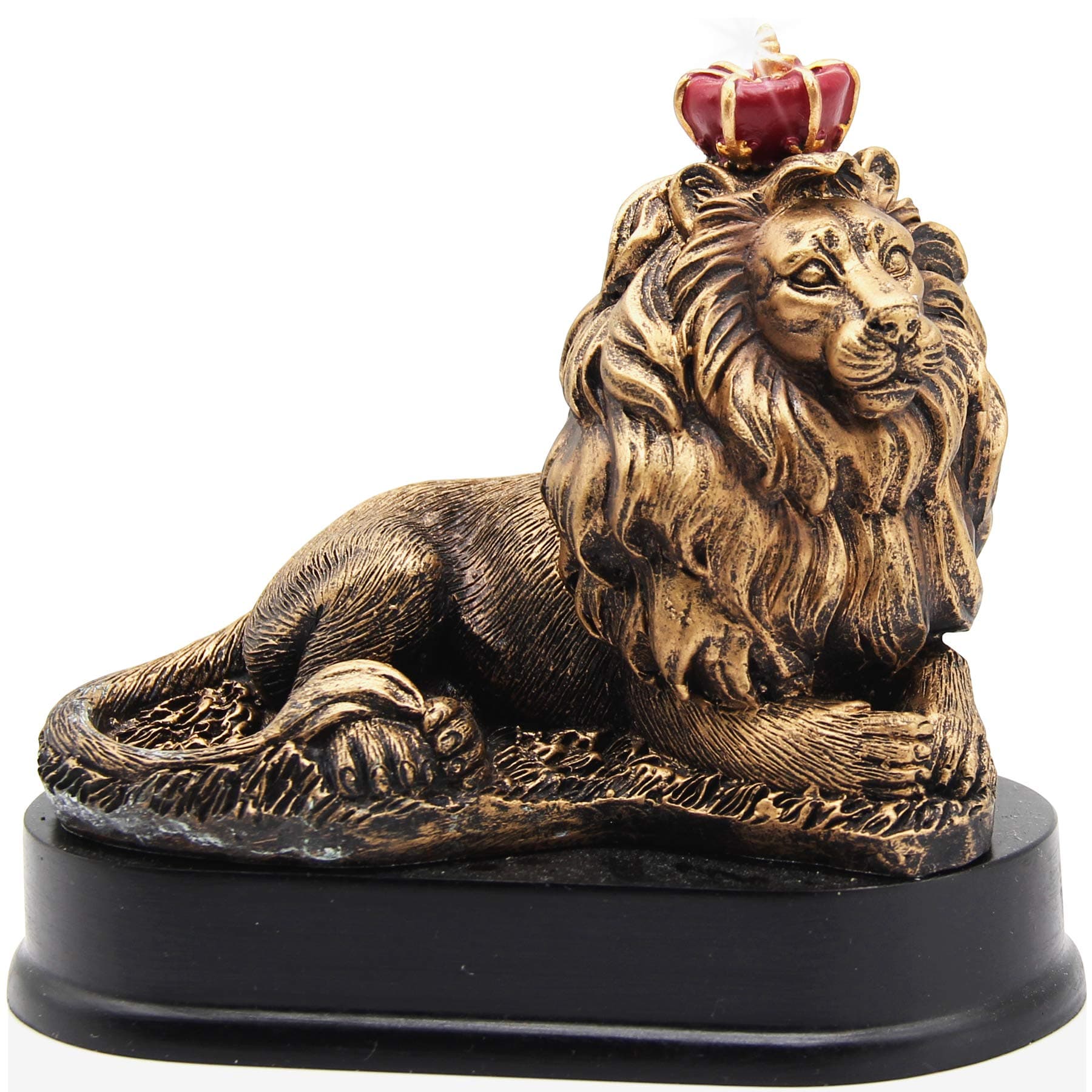 H&W Lion King Figurines Statue, 5'H Office Desk Decoration, Nordic Style Home and Study Decoration, Collectible Figurines, Best Gift for The Man