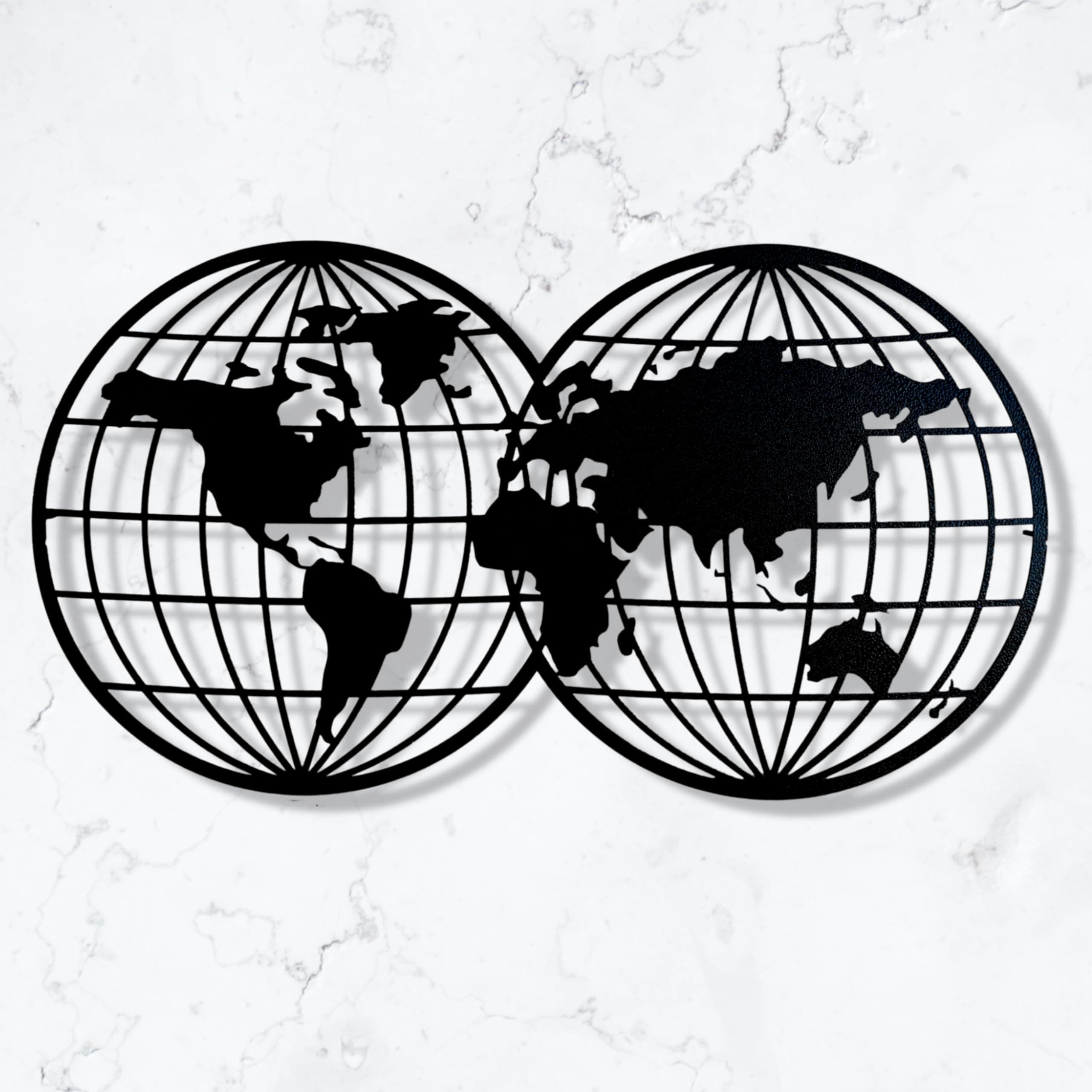 WEHUKOR Metal World Map Wall Hanging Arts Home Decor, Durable, good ambience, Art For Bedroom, Living Room, Drawing room,Hotel,Office,Home Garden (26.5 inch x 14.5 inch, Black)