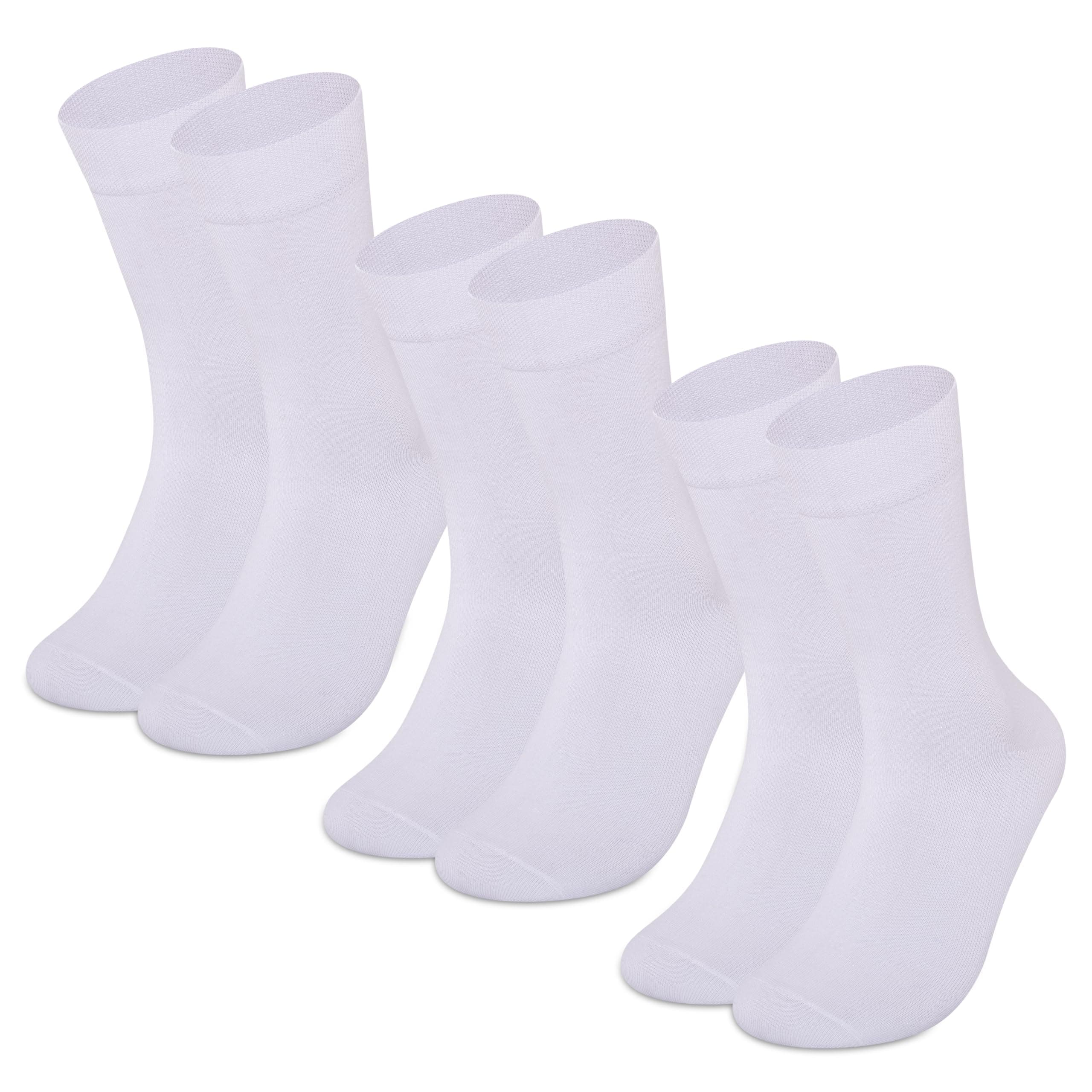 Supersox Calf Length Formal Office Socks for Man | Combed Cotton | Breathable, Moisture Absorbent & Anti-Odor | White Colour | Pack of 3