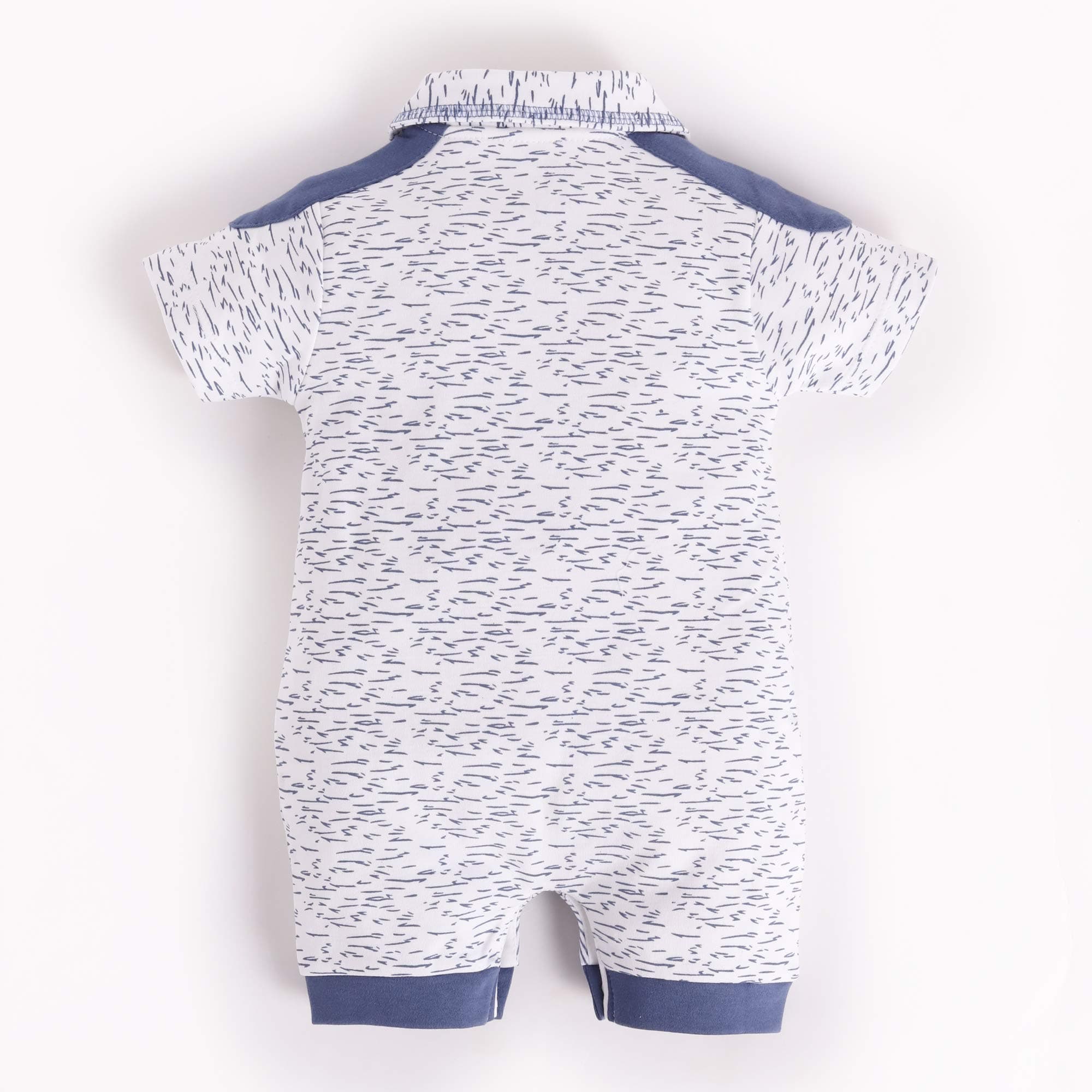 BABY GO Baby Boys & Baby Girls Cotton Romper | Half Sleeve Polo Collar Jumpsuit | Newborn Infant Summer Outfit with Button Closure | Soft Breathable Playsuit | Stylish Print One Piece Dress
