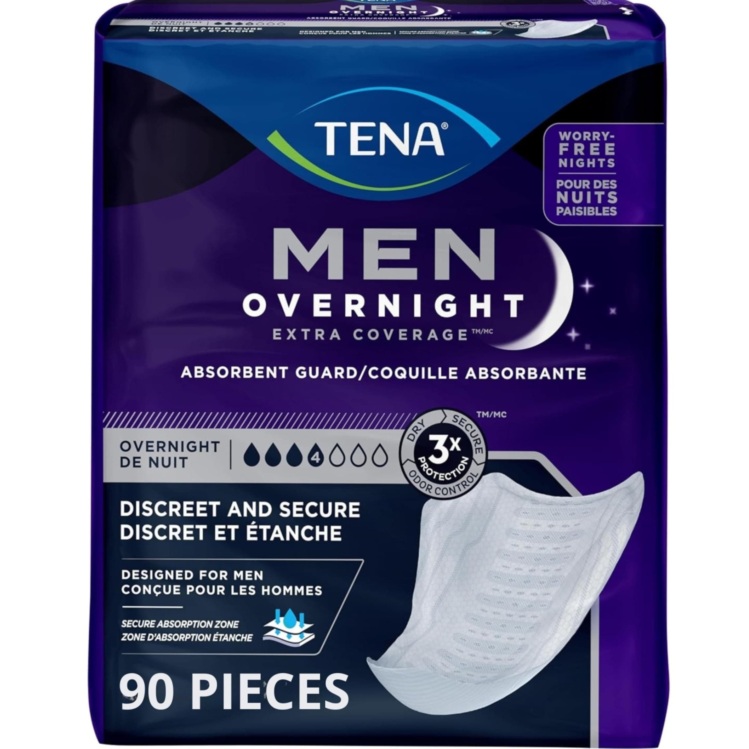 Tena Incontinence Guard for Men, Super Absorbency, 96 Count