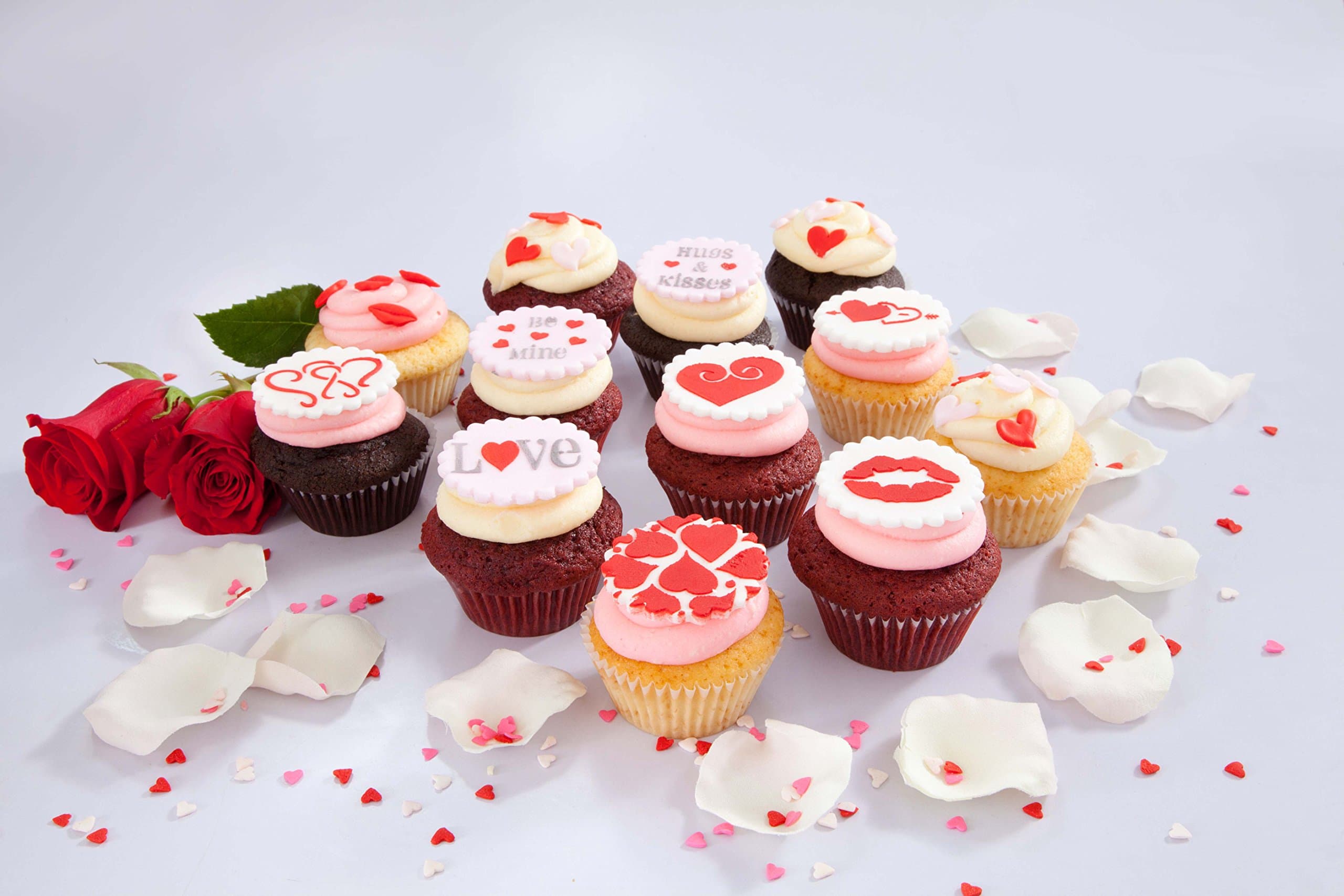 Designer Stencils C096 Valentine Cupcake/Cookie Stencils, Beige/Semi-Transparent