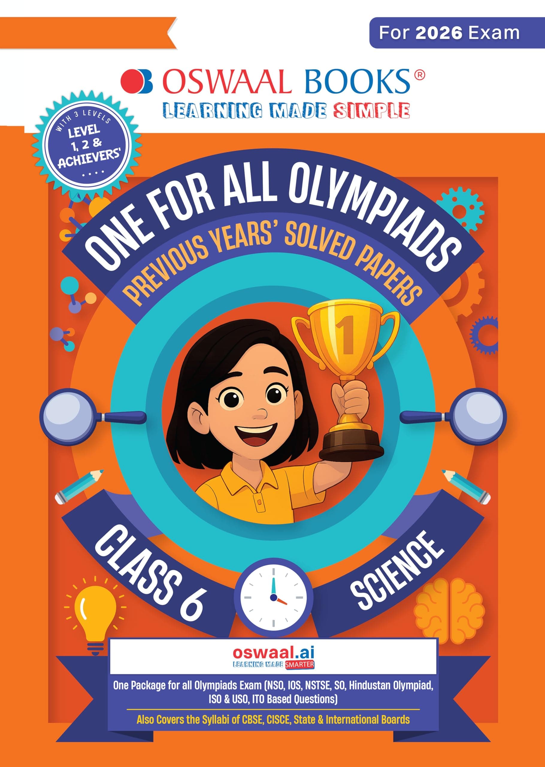 Oswaal One For All Olympiads Class 6 Science Prep-Guide Book | Chapter-wise Previous Years' Solved Papers | Questions for SOF NSO & Other Olympiad Exams 2026 | With Sample Practice Papers & Oswaal.AI