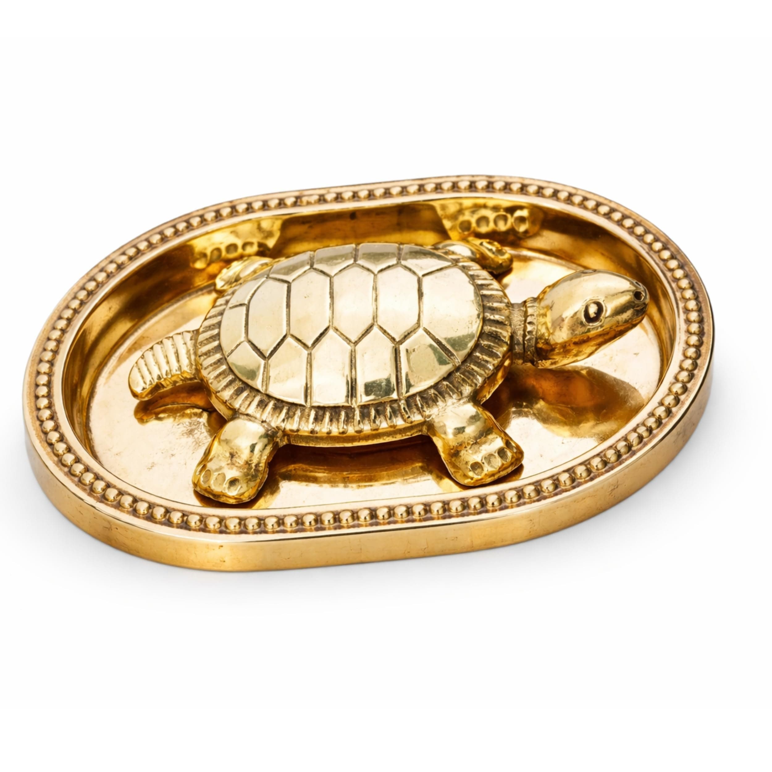 CLEEVORA Pure Brass Tortoise Vastu with Brass Plate | Good Luck Items for Office Desk & Gifts | Tortoise for Good Luck for Home | Fengshui Turtle with Secret Wish & for Wealth | Kachuwa for Vastu |