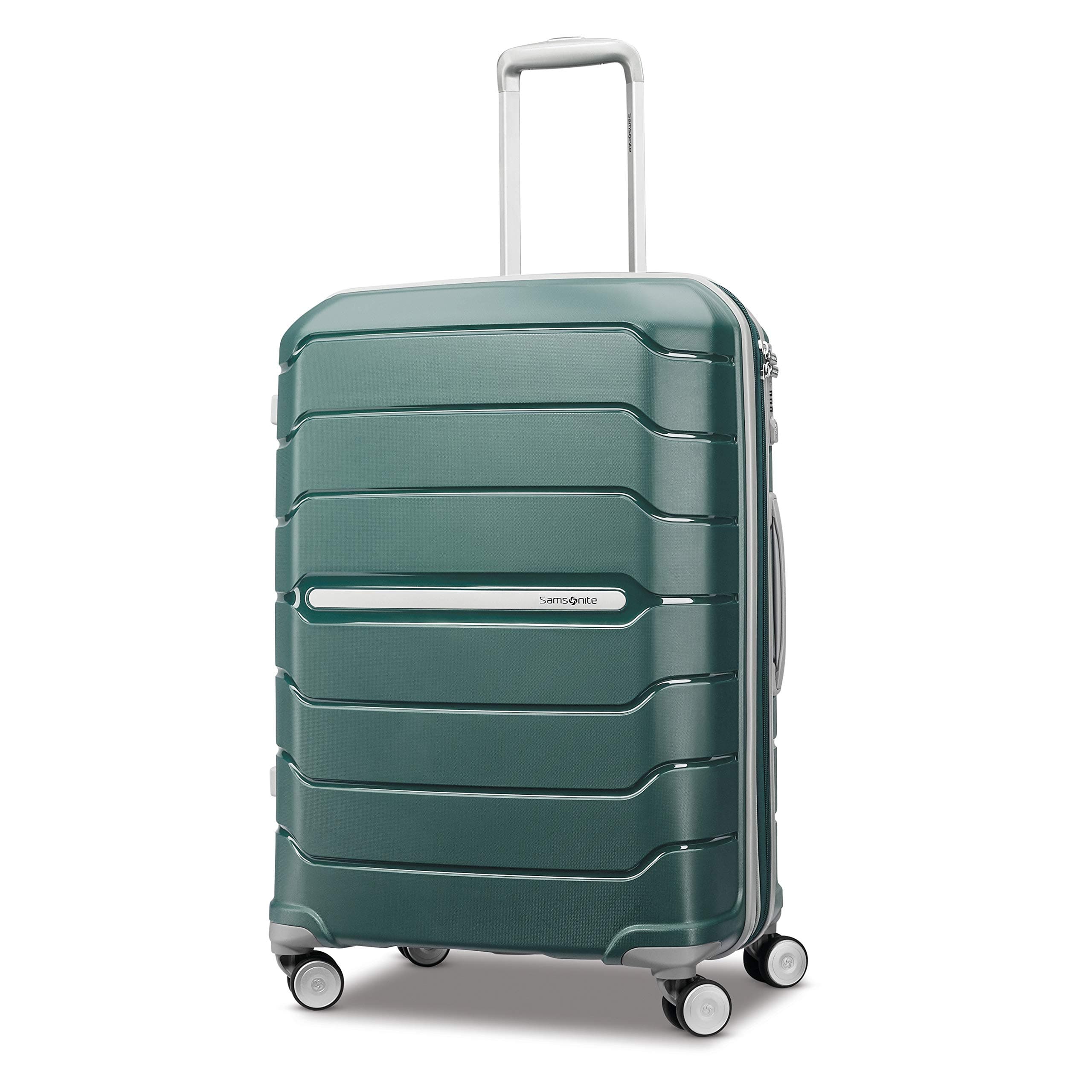 Samsonite Freeform Hardside Expandable with Double Spinner Wheels, Sage Green, Checked-Medium Spinner, Freeform Hardside Expandable With Double Spinner Wheels