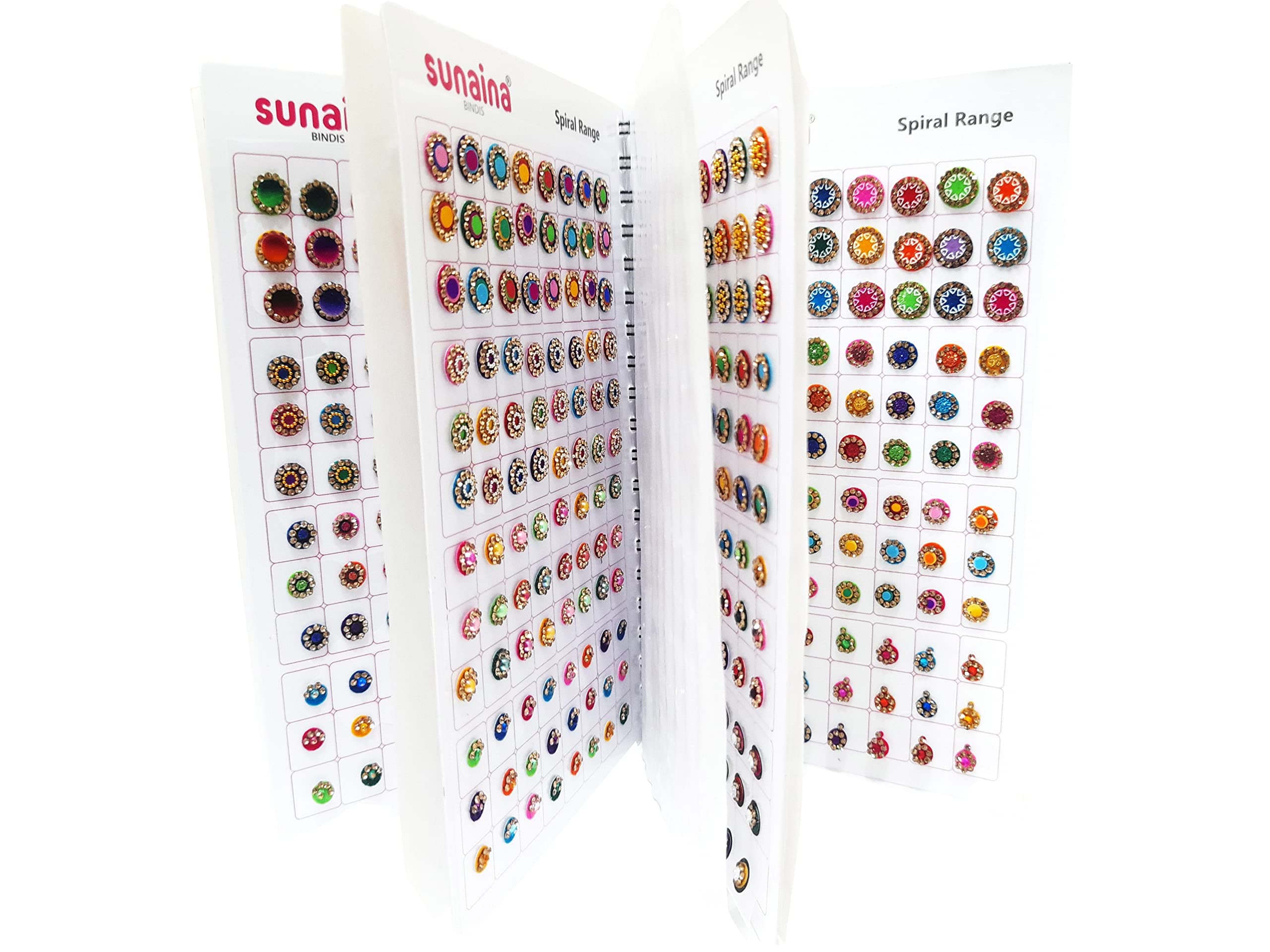 Sunaina (Original) Spiral Designer Assorted Multicolour/Red/Maroon Kumkum Bindi Book For Women Pack Of 1