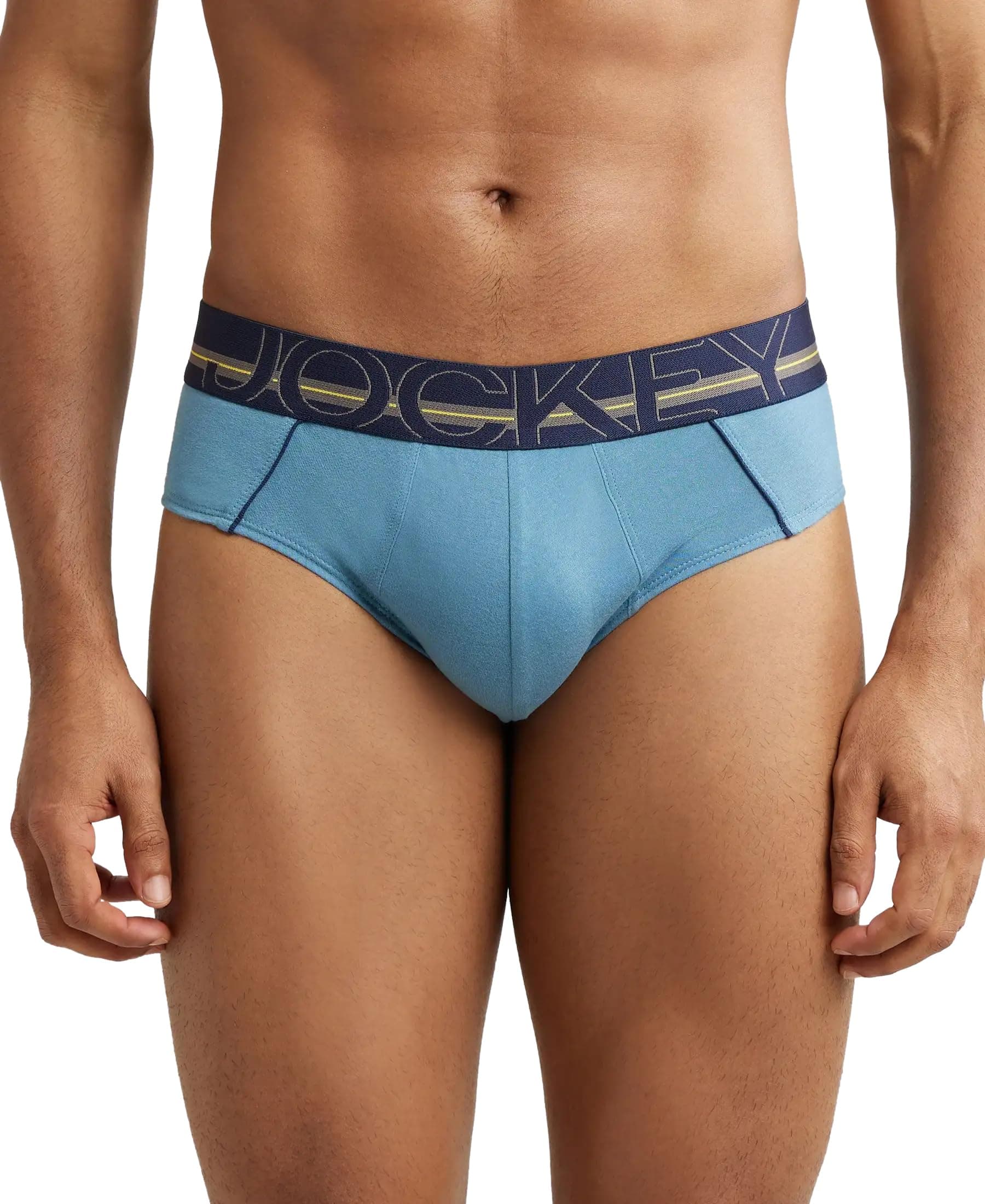 Jockey Men's Cotton Brief (Pack of 2) (8901326131497_1011_Medium_Grey Melange)(Color May Vary)