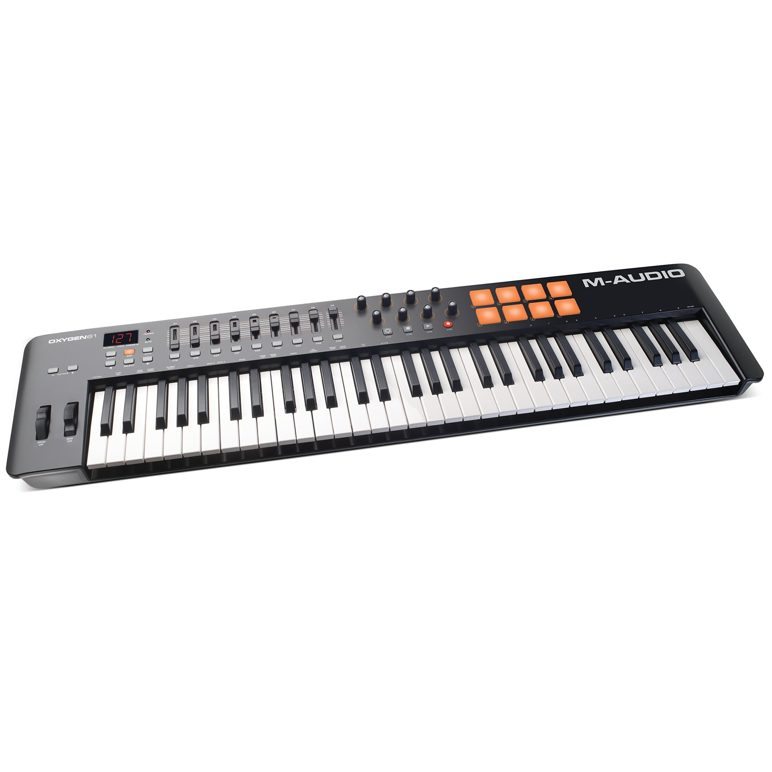 M-Audio Oxygen 61 IV | 61-Key USB/MIDI Keyboard Controller with Velocity-Sensitive Keys and Trigger Pads Plus ProTools | First, Ableton Live Lite and Premium Virtual Instruments