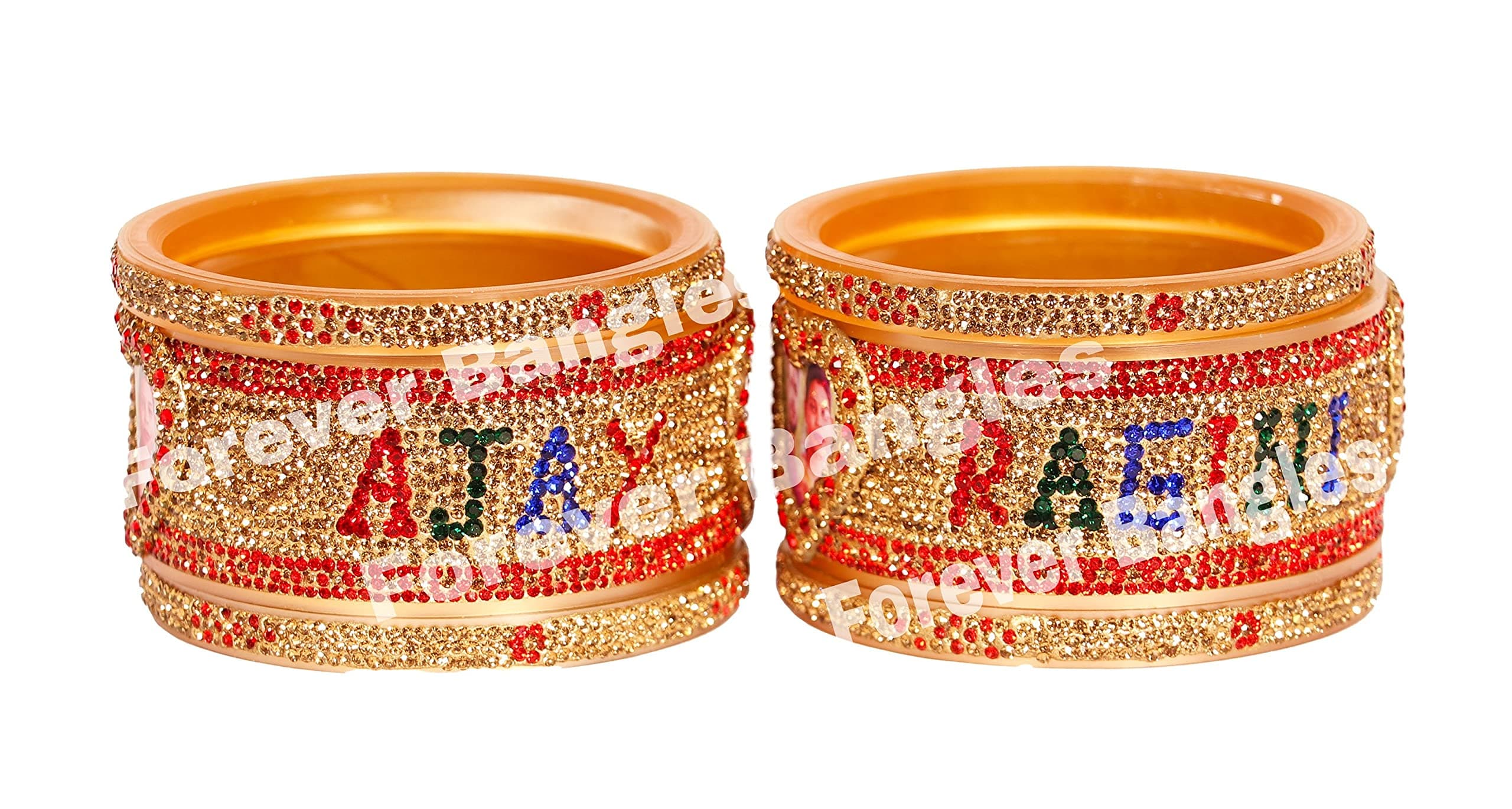 Anwar Arcylic Name And Photo/Pic Kangan With Four Chudi Set