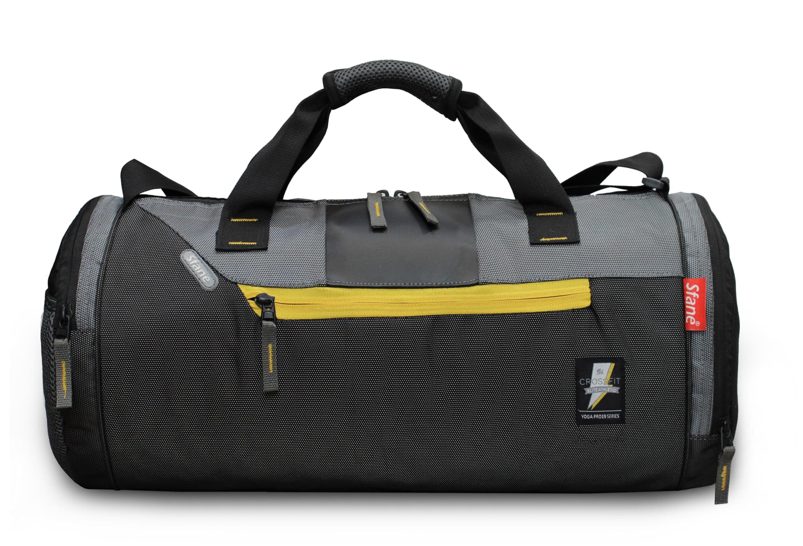 Sfane Gym Bags for Men with Separate Shoe Compartment Sports Gym Bag for Women Duffle Bags for Gym, Duffel Bags Sports Bag - Black & Grey