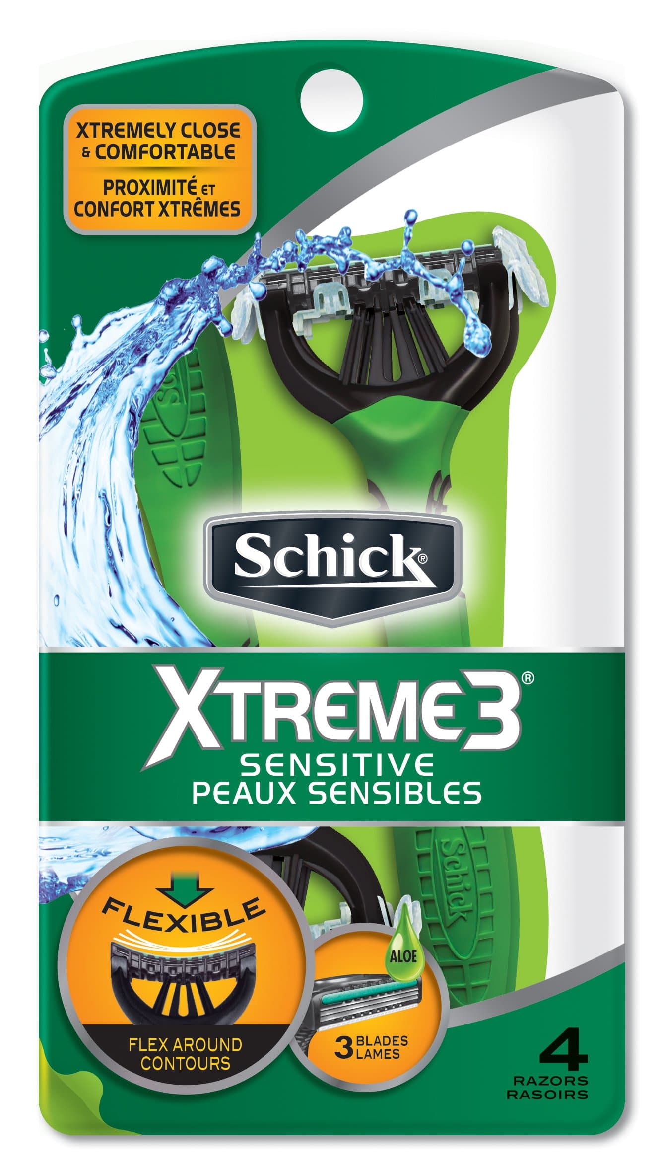 Schick Xtreme 3 Classic Disposable Razor, 4 ct
