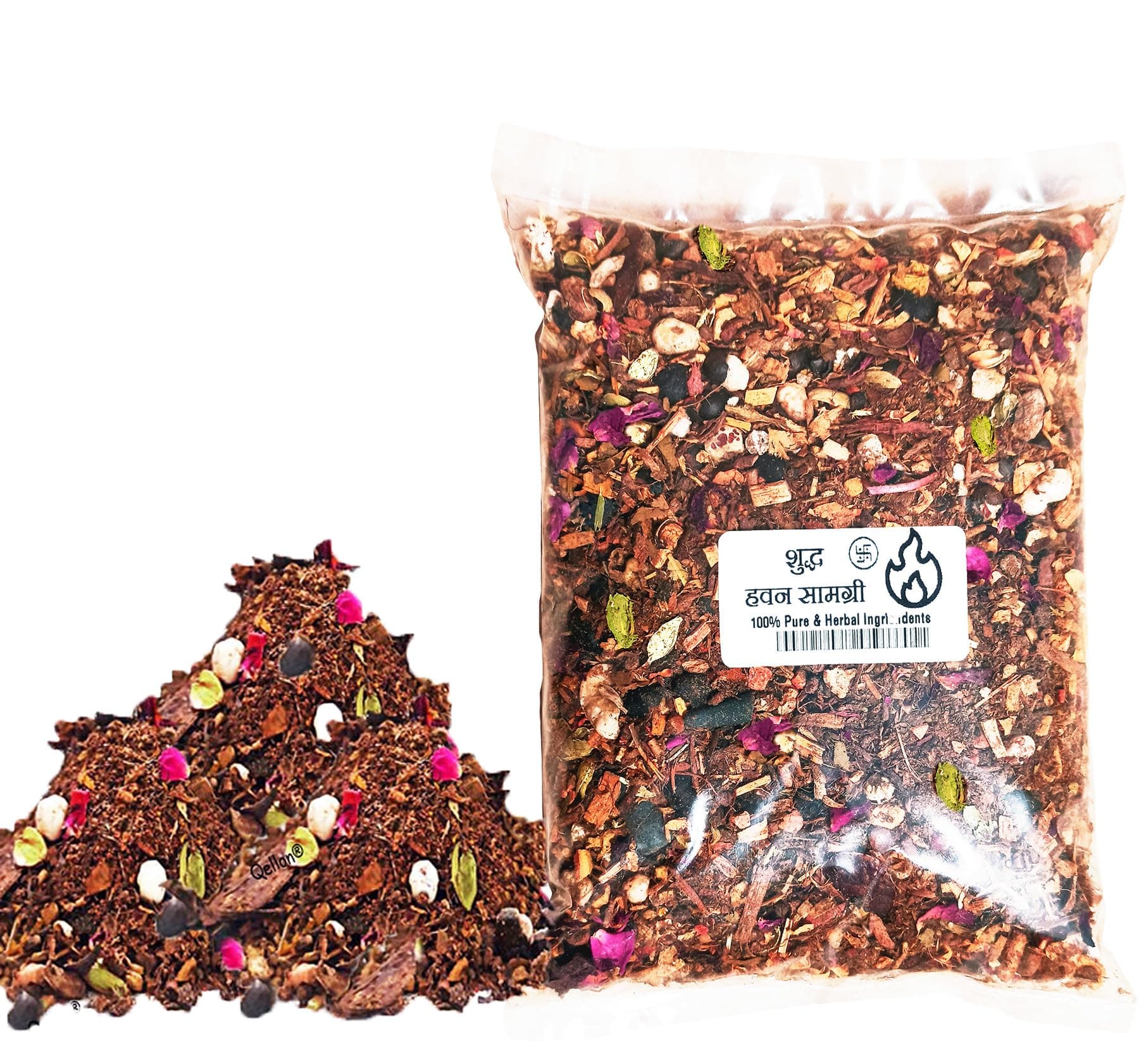 Hawan Samagri 950 Gram |100% Pure and Natural | Mixture of Various Dried Herbal Roots and Leaves for Vedic Yagya Pujan. Hawan Worship Pooja Samagri