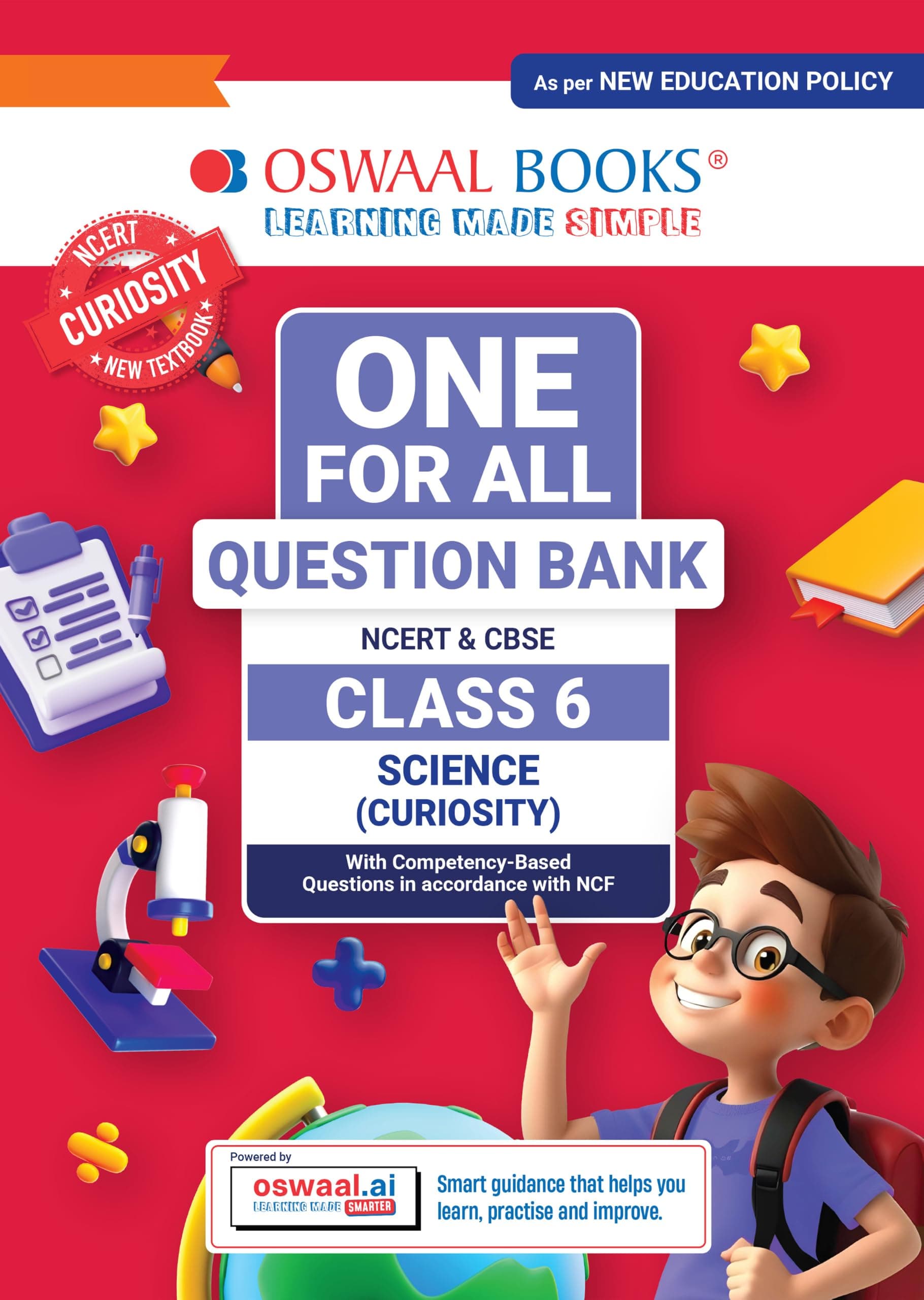 Oswaal CBSE Class-6 One for All Science(Curiosity) For 2026-27 Exam | As Per Latest NCERT & CBSE Syllabus | Chapter-Wise Question Bank, Revsion Notes theory, Diagrams & Competency based Questions