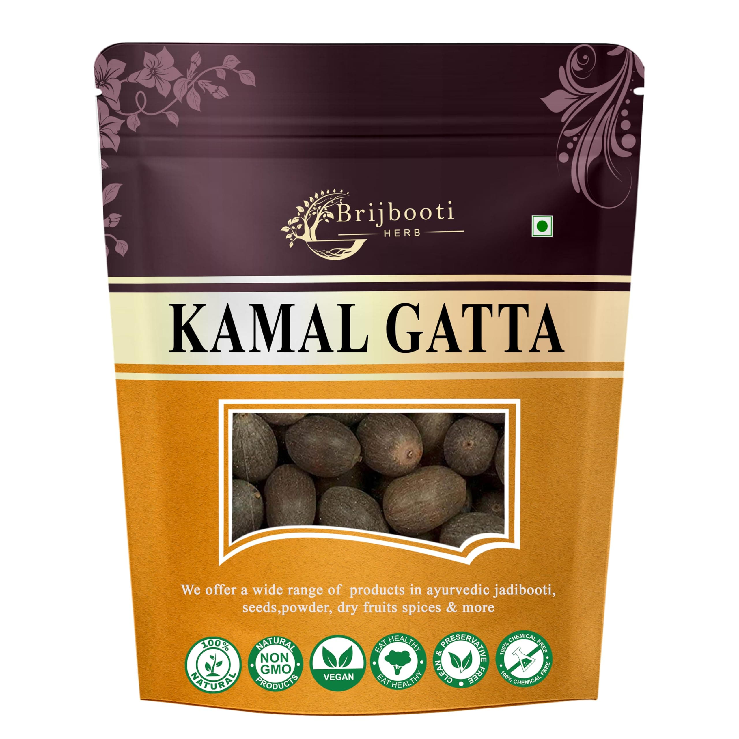 Birju Mahavir Kamal Gatta -(100 Gm) | Nelumbo Nucifera Gaertn - Lotus Seeds Kamal Gatta for Puja & Havan Kamalgatta Kamal Kakdi