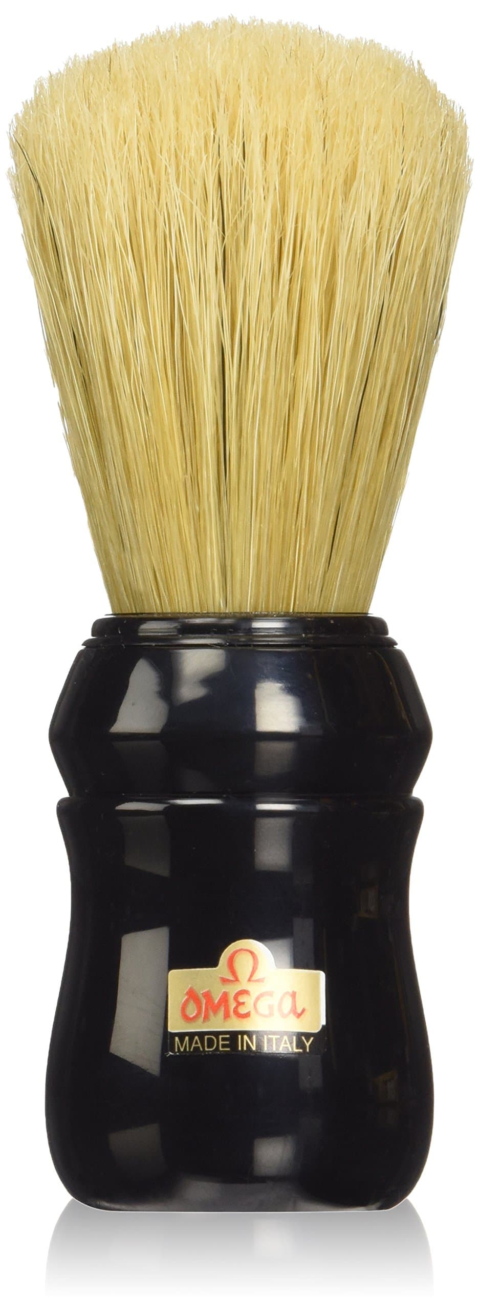 Omega Professional Boar Bristle Shaving Brush, Black Handle