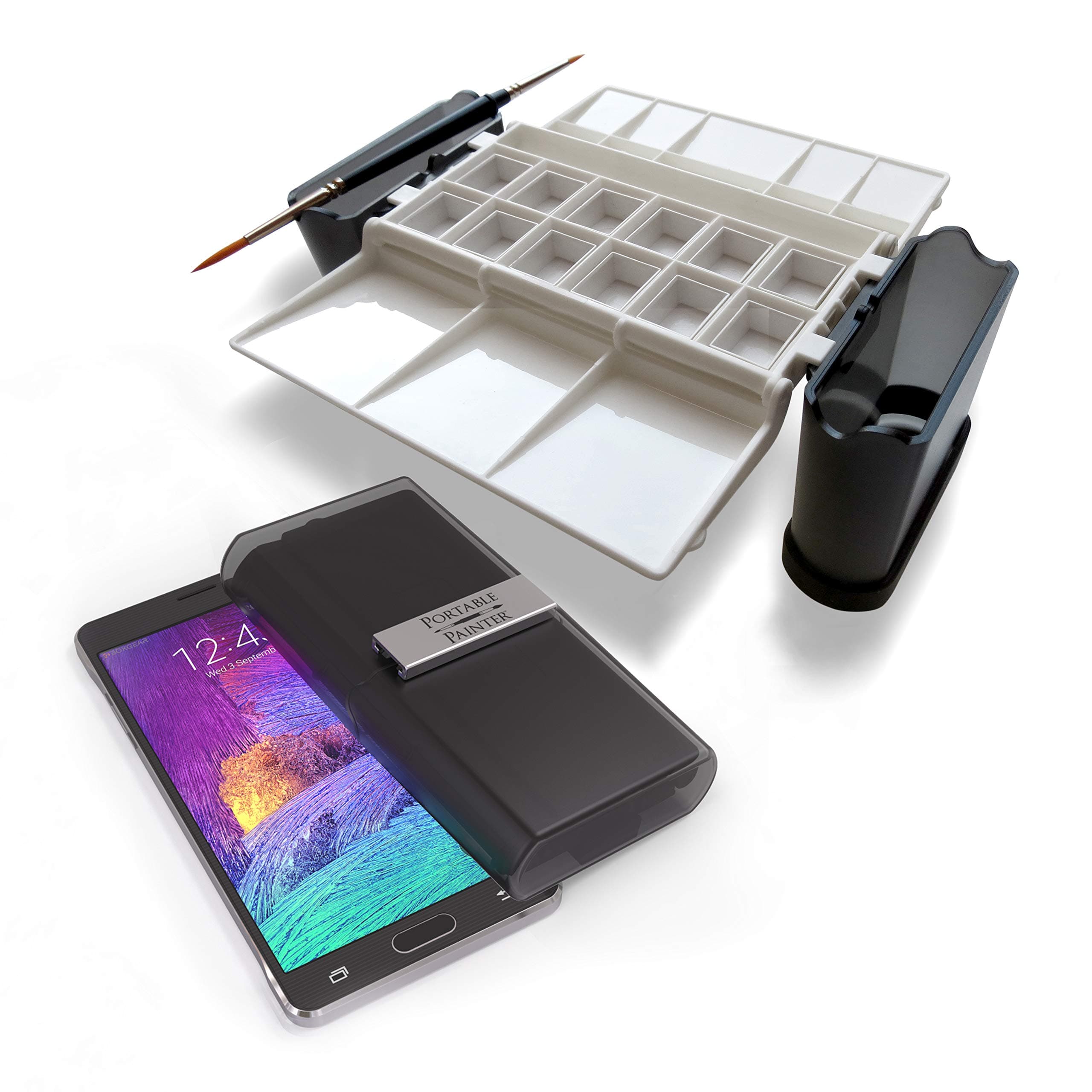 (Portable Painter, Translucent Black) - Watercolour Palette by Portable Painter Travel - Pocket Size - Quality Simplify Your Life