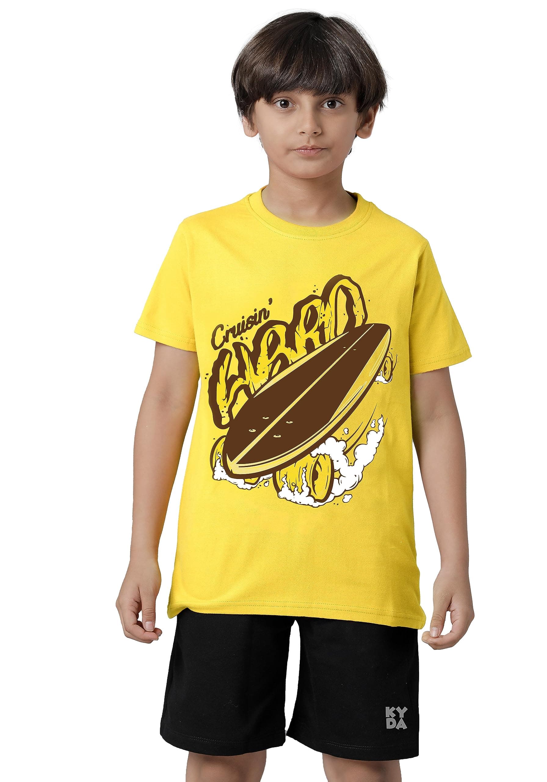 KYDA KIDS 100% Cotton Boys Clothing Set Tshirt & Shorts - Half Sleeve Tshirt & Half Pant for- Boys