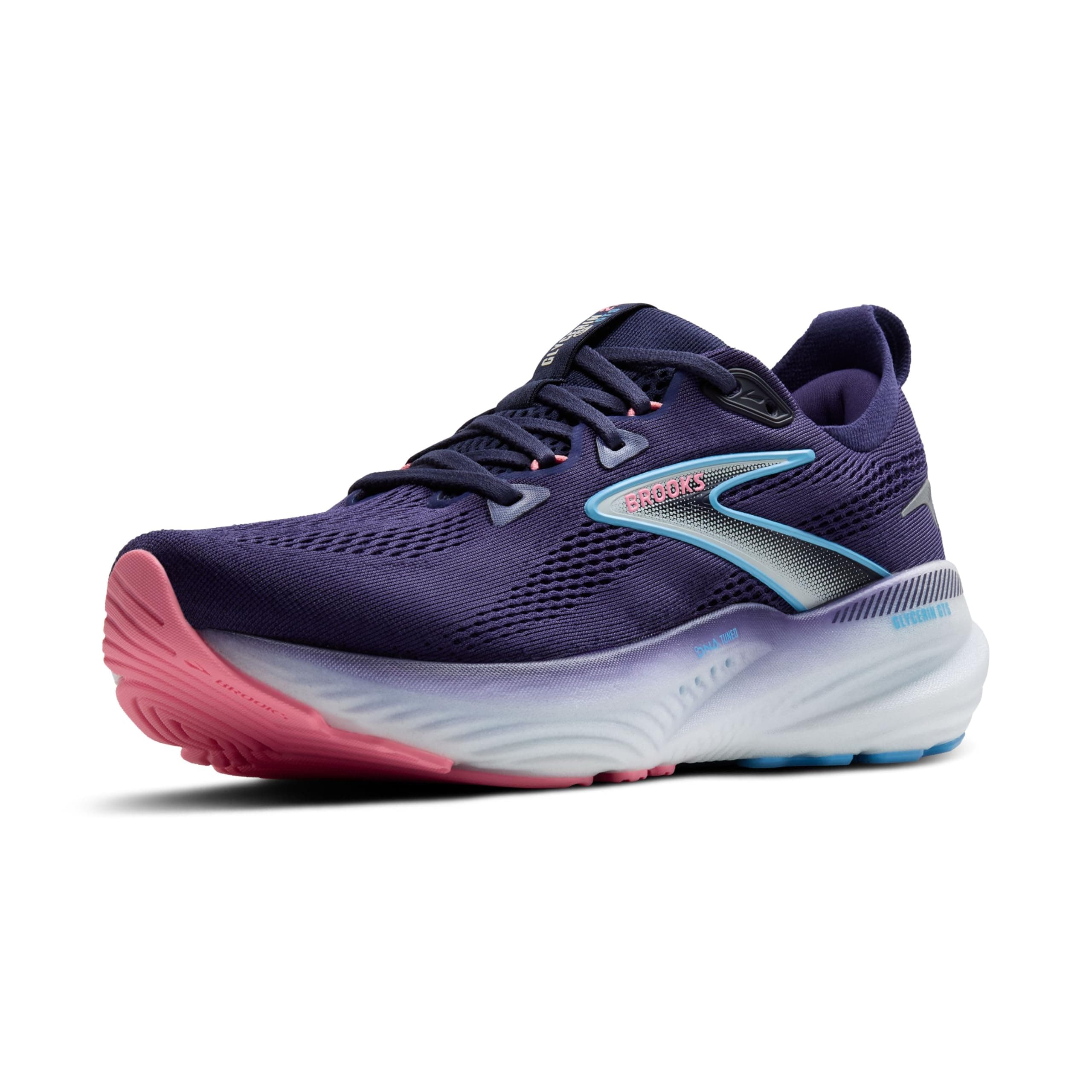 Brooks Women’s Glycerin GTS 22 Supportive Running Shoe, Blue Ribbon/Peacoat/Dianthus, 8.5