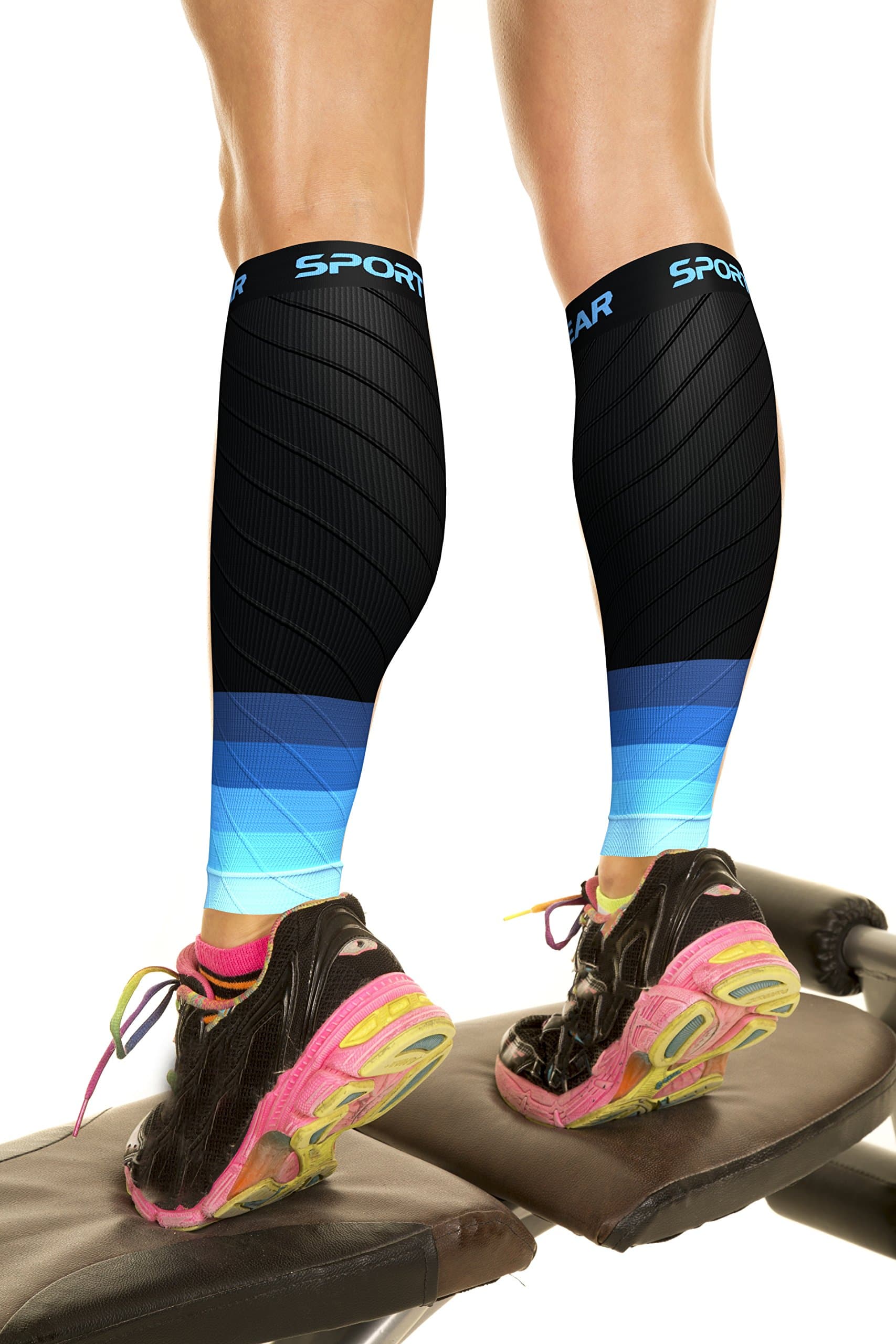 Physix Gear Calf Sleeves for Men & Women, Lightweight Compression Sleeves for Everyday Wear and Activities